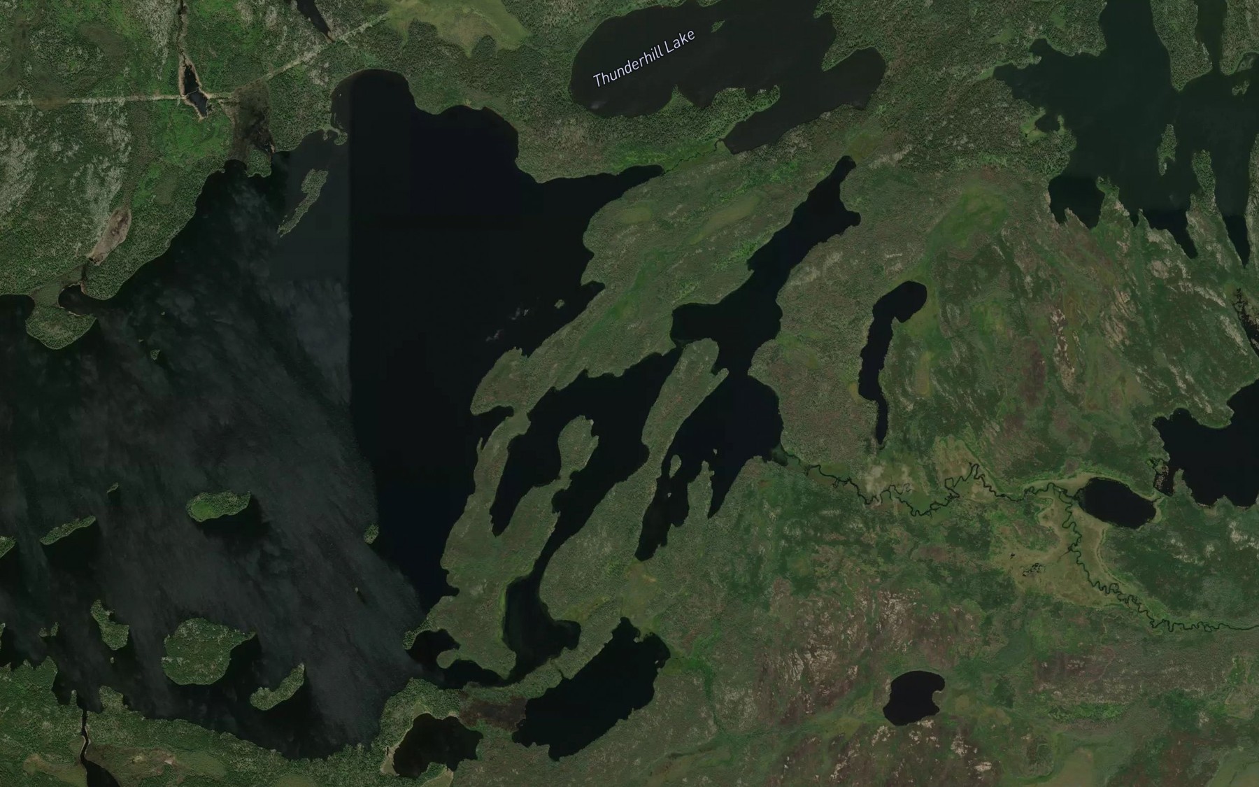 Satellite map of the Weldon Narrows