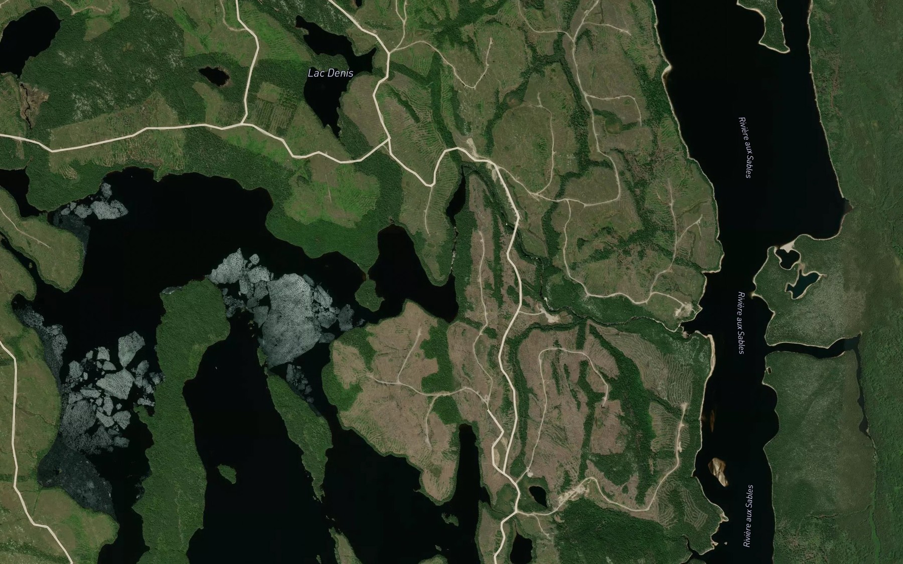 Satellite map of the Riviere au Menton