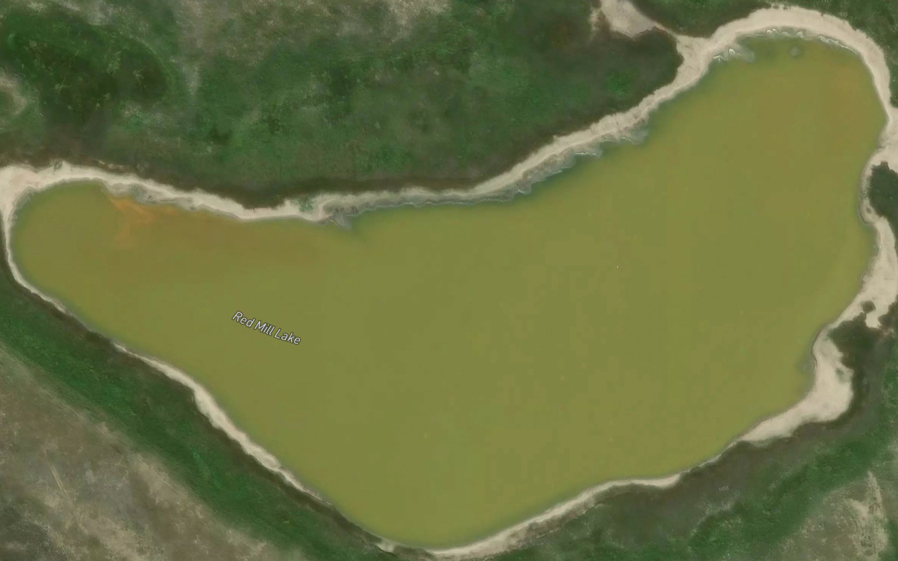 Satellite map of the Red Mill Lake