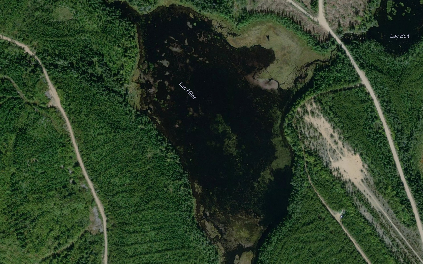Satellite map of the Lac Milot