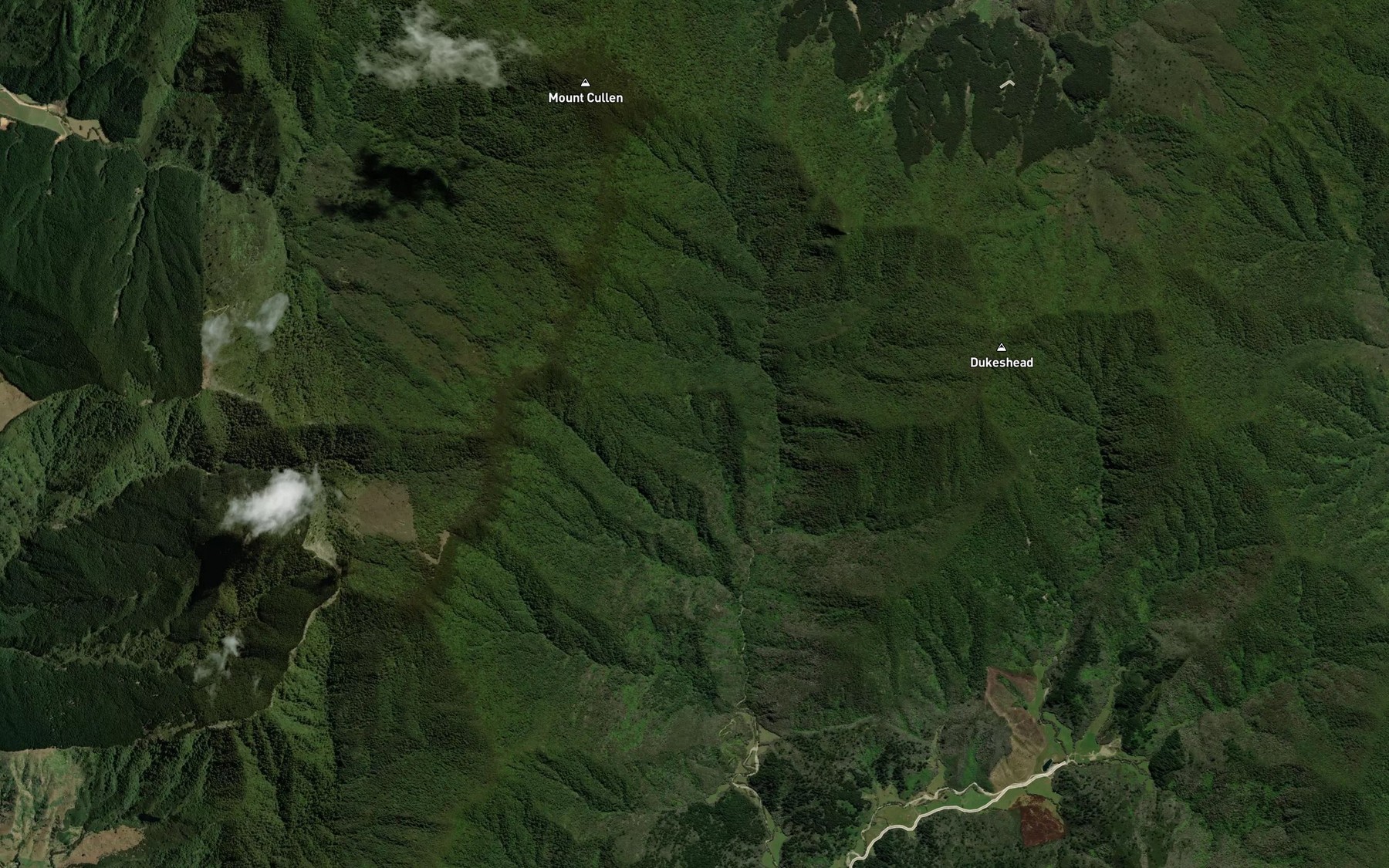Satellite map of the Dukeshead Stream