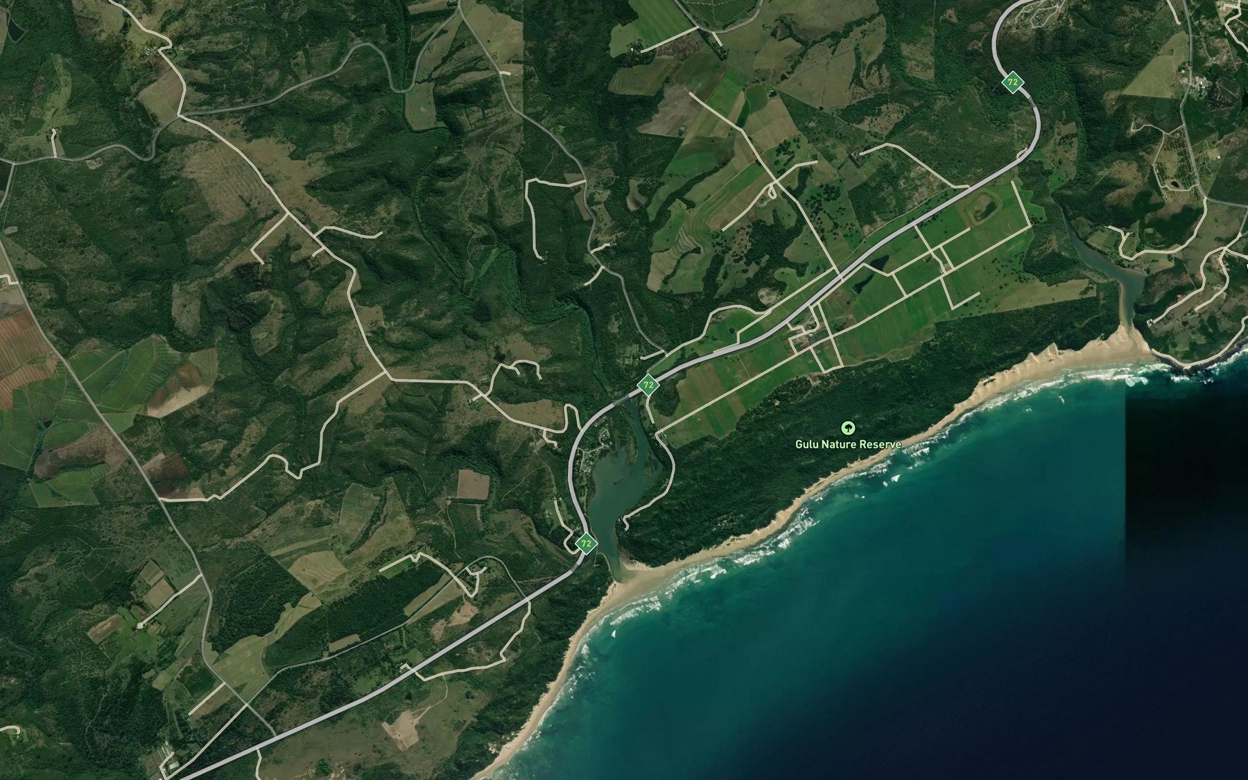 Satellite map of the Mshumane
