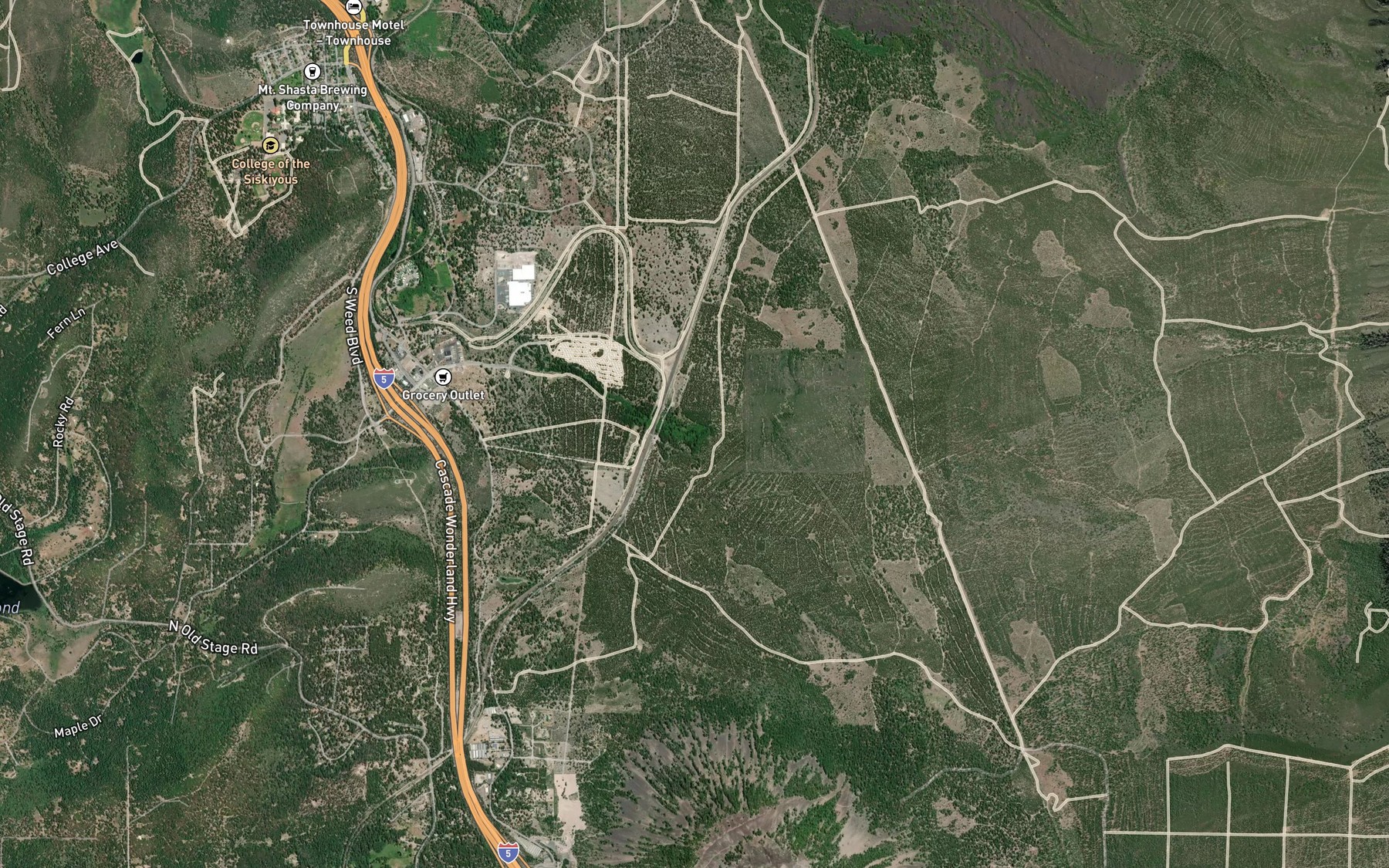 Satellite map of the Black Butte Spring