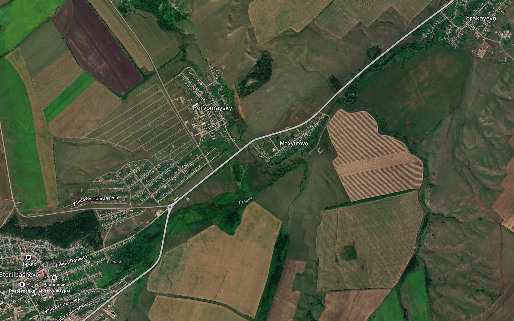 Satellite map of the Bol'shaya Kayrakla