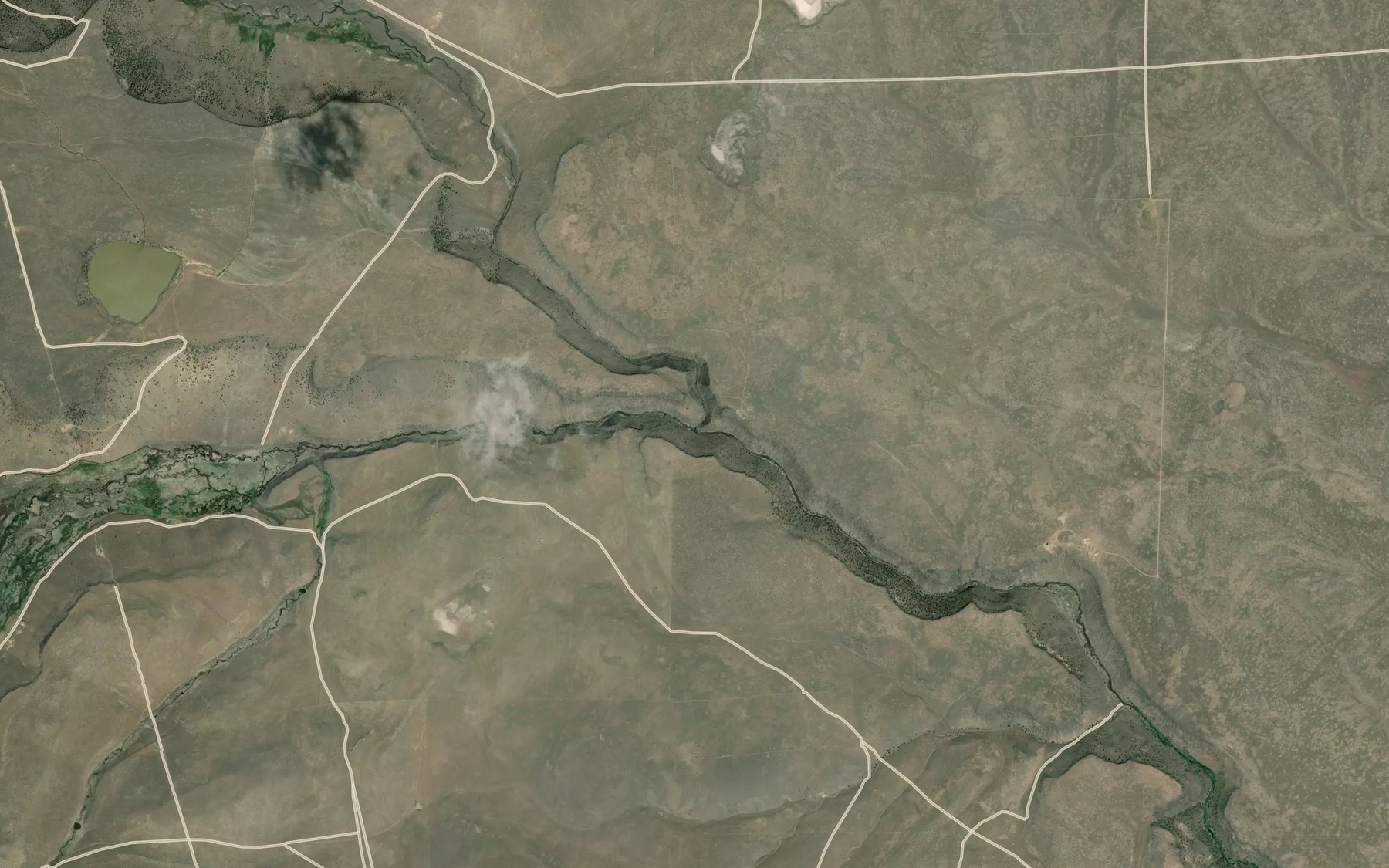 Satellite map of the Snyder Creek