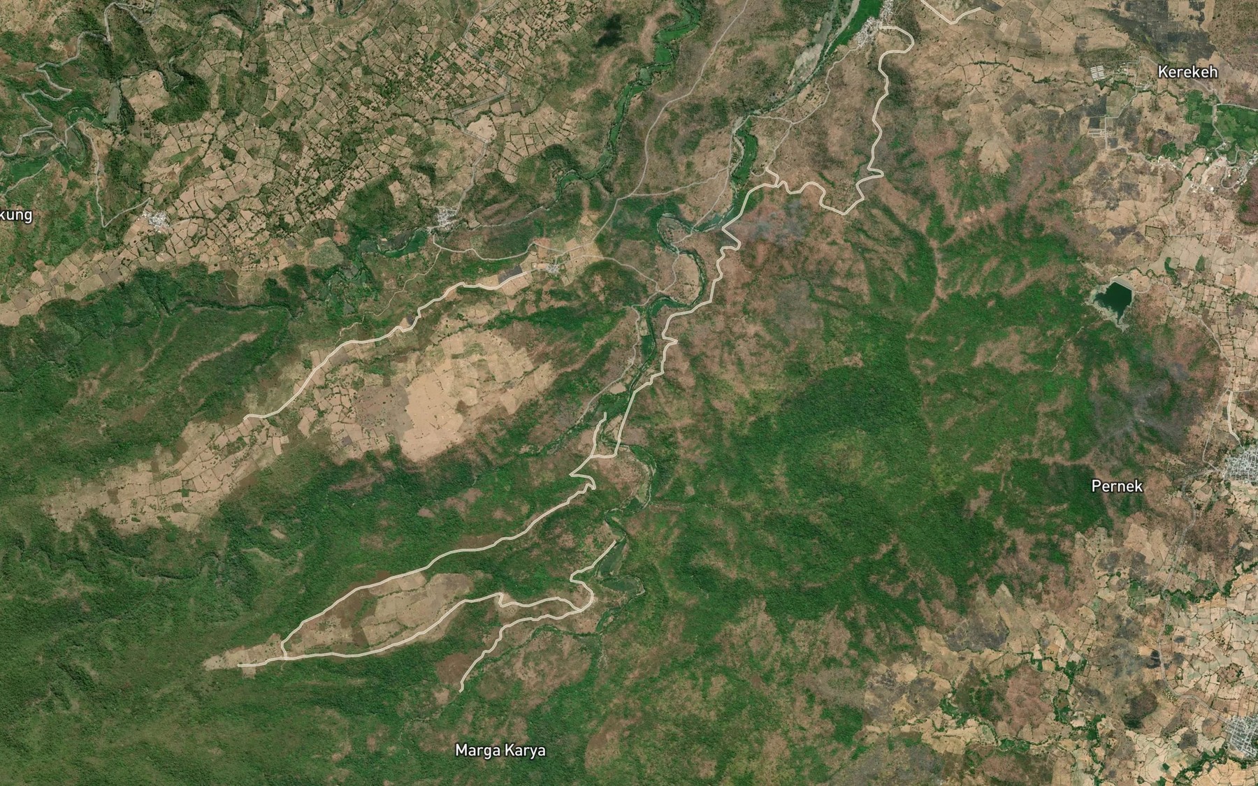 Satellite map of the Brang Peturin
