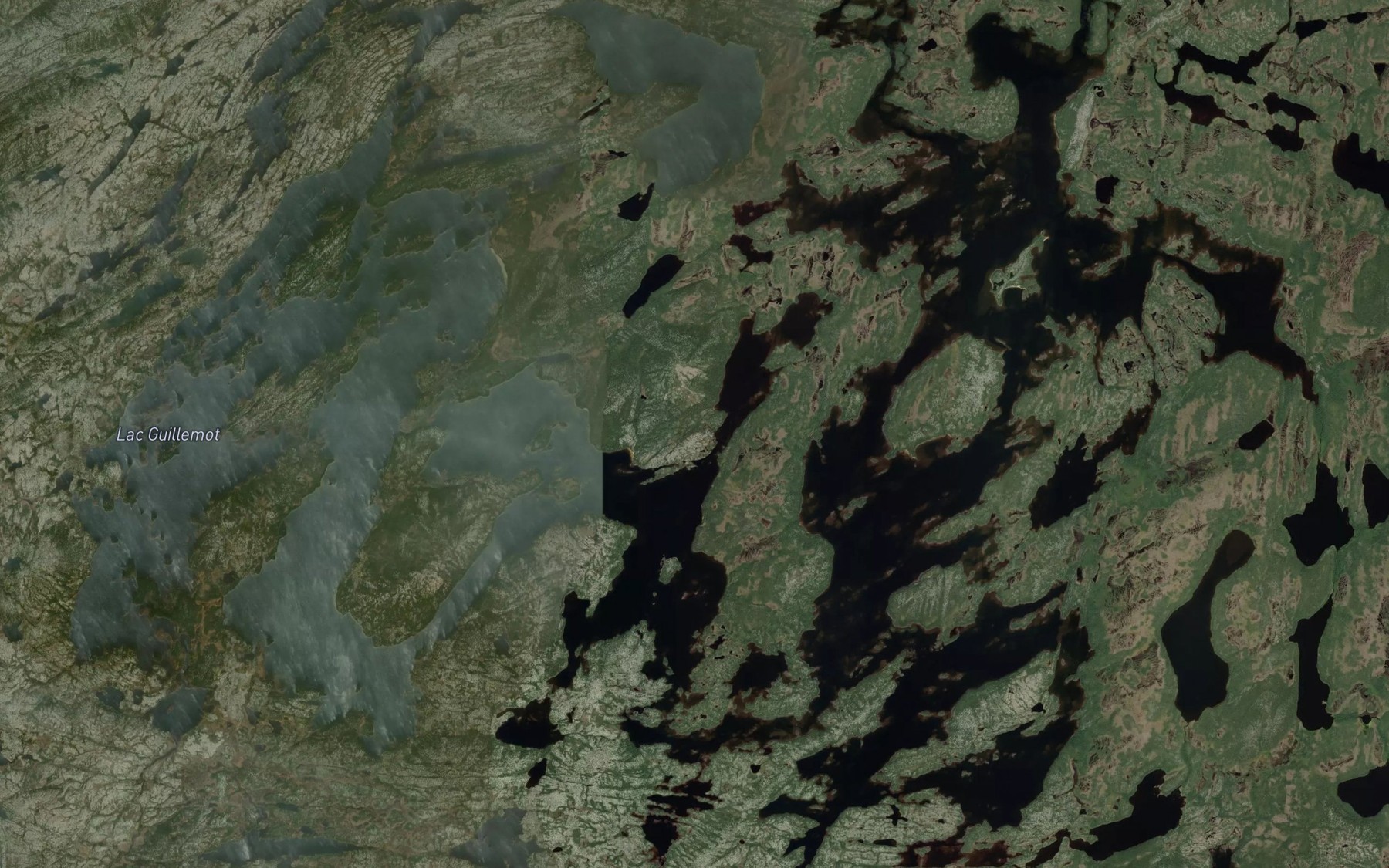 Satellite map of the Lac Guillemot