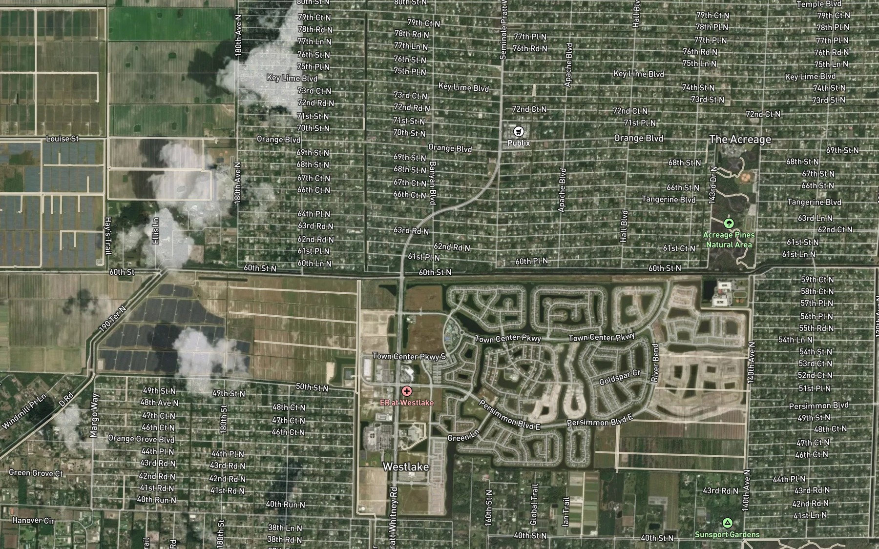 Satellite map of the M Canal