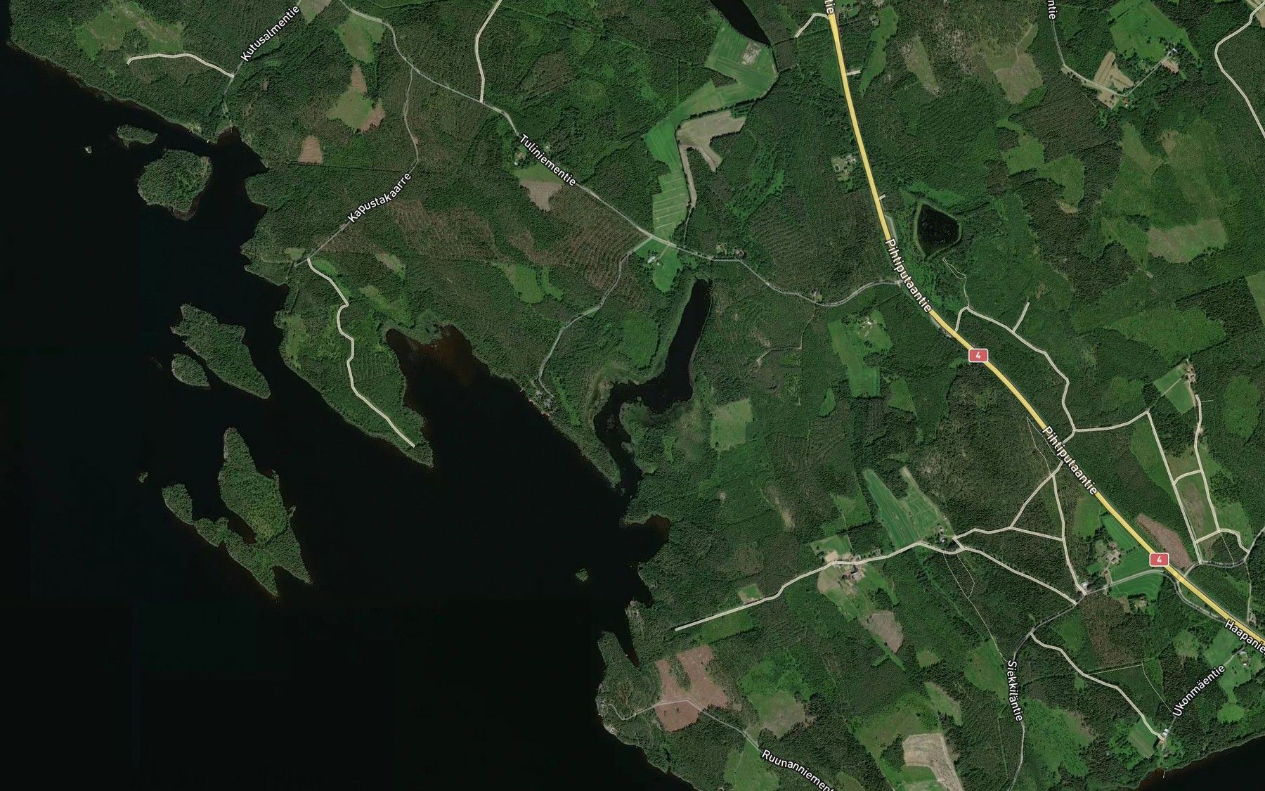 Satellite map of the Honkasalmi