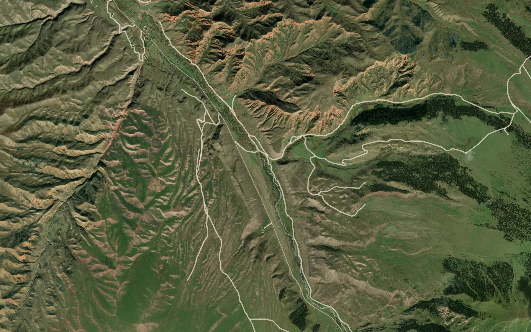 Satellite map of the Burgansu