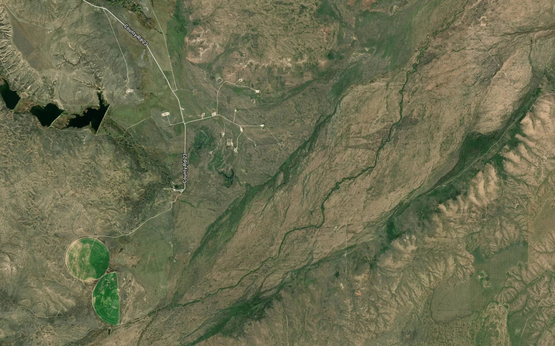 Satellite map of the Adobe Creek