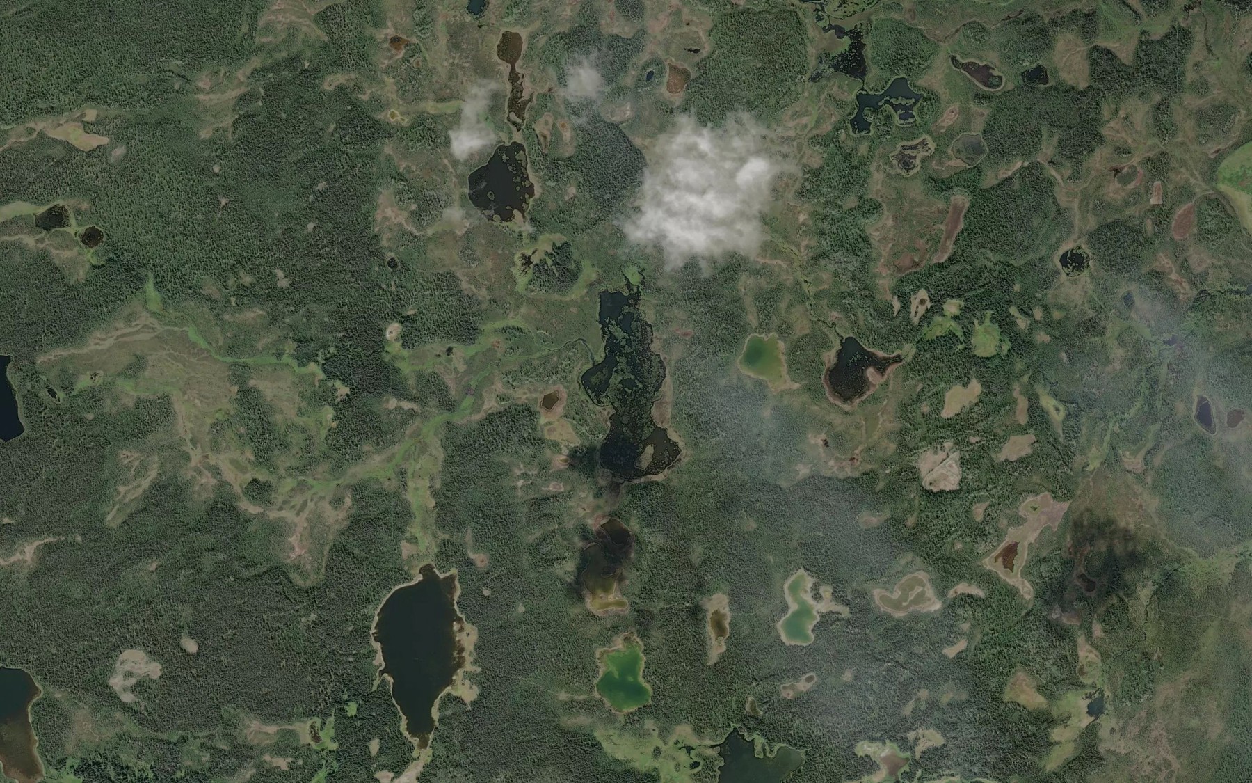 Satellite map of the Marsh Lake