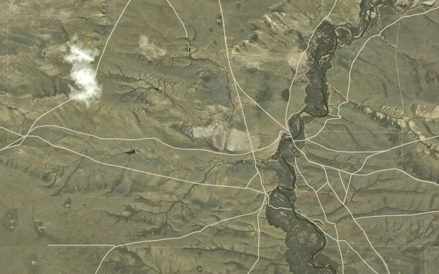 Satellite map of the Twin Lakes