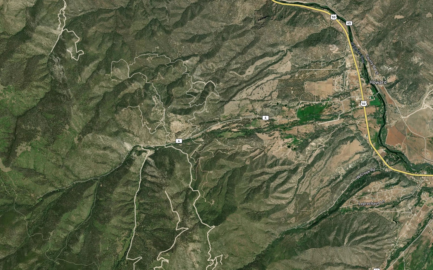 Satellite map of the Amy South Ditch