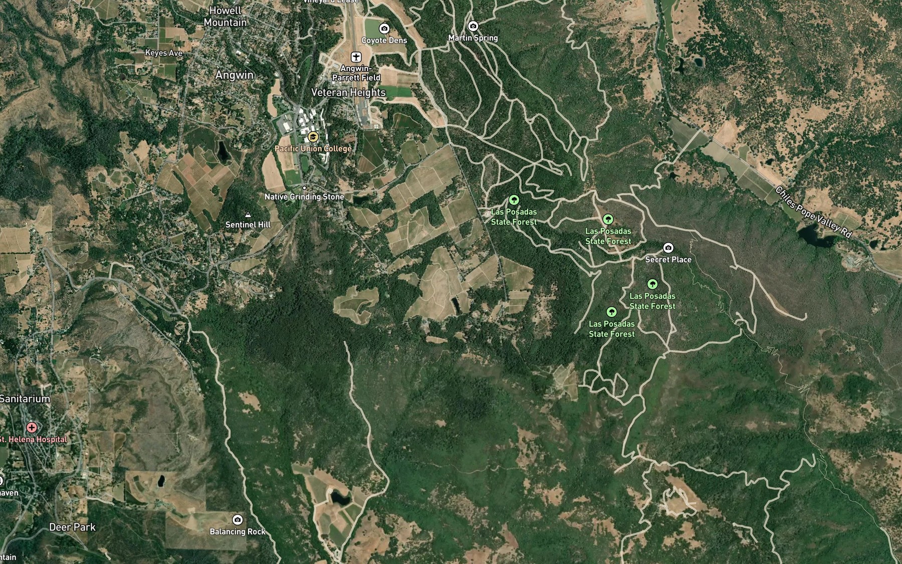Satellite map of the Lake Ellen