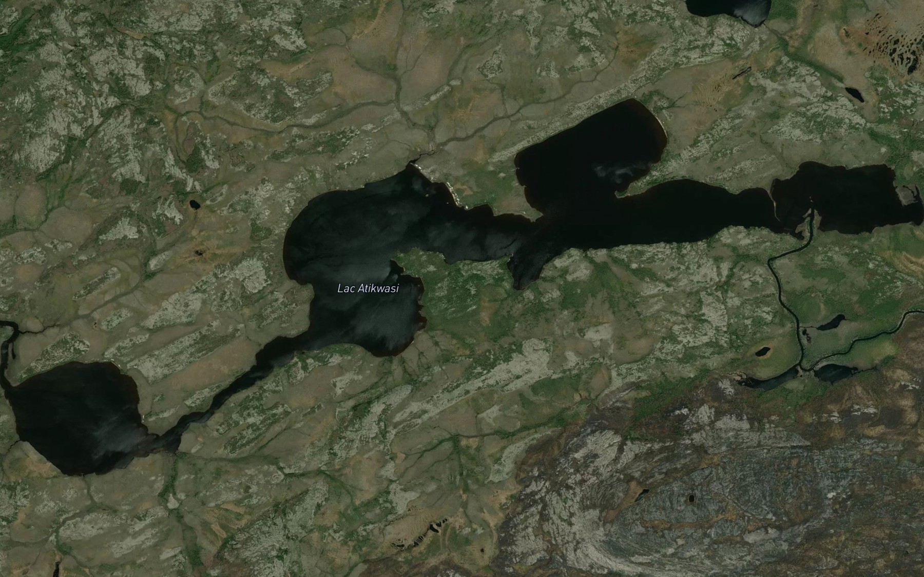 Satellite map of the Lac Atikwasi