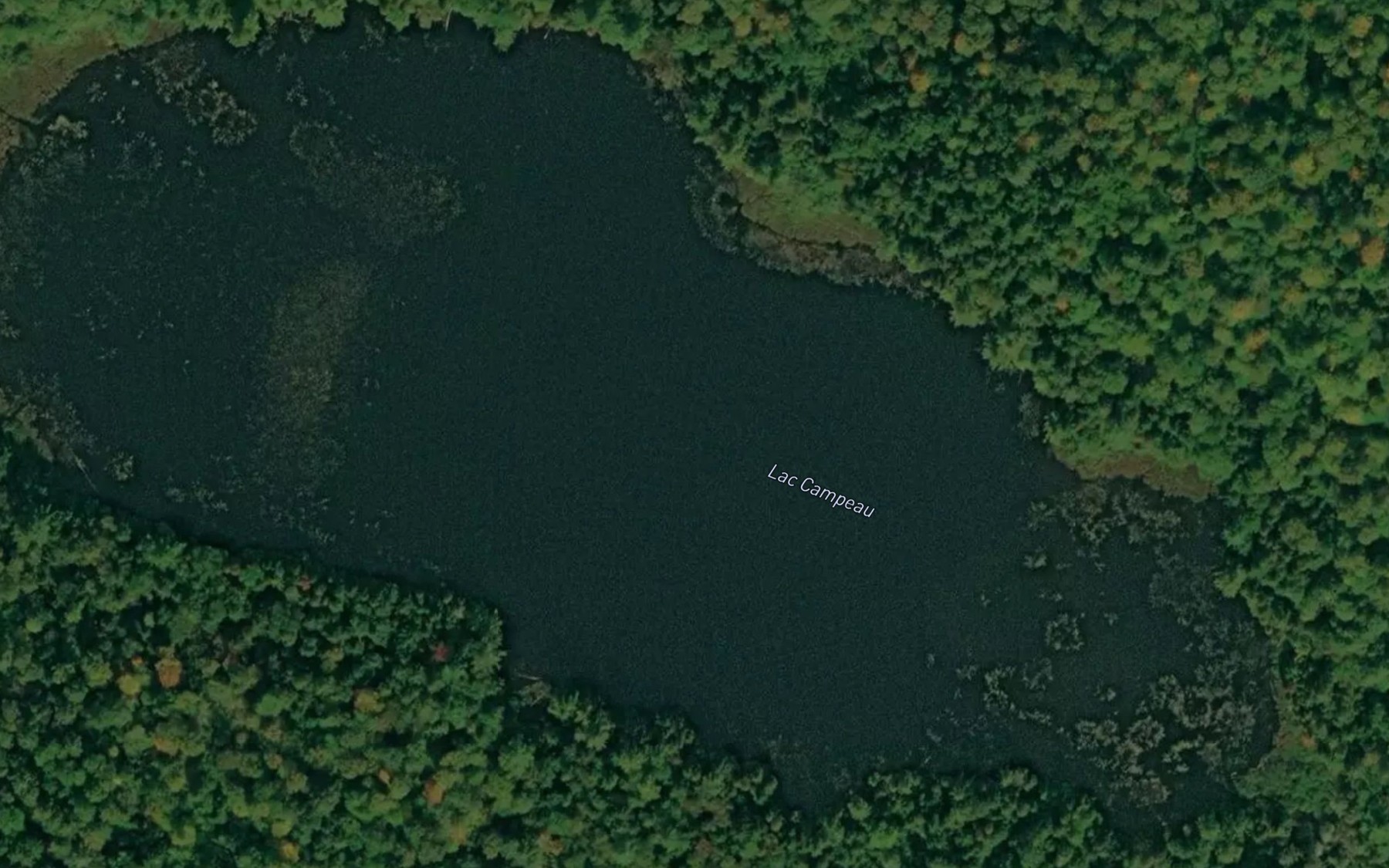 Satellite map of the Lac Campeau