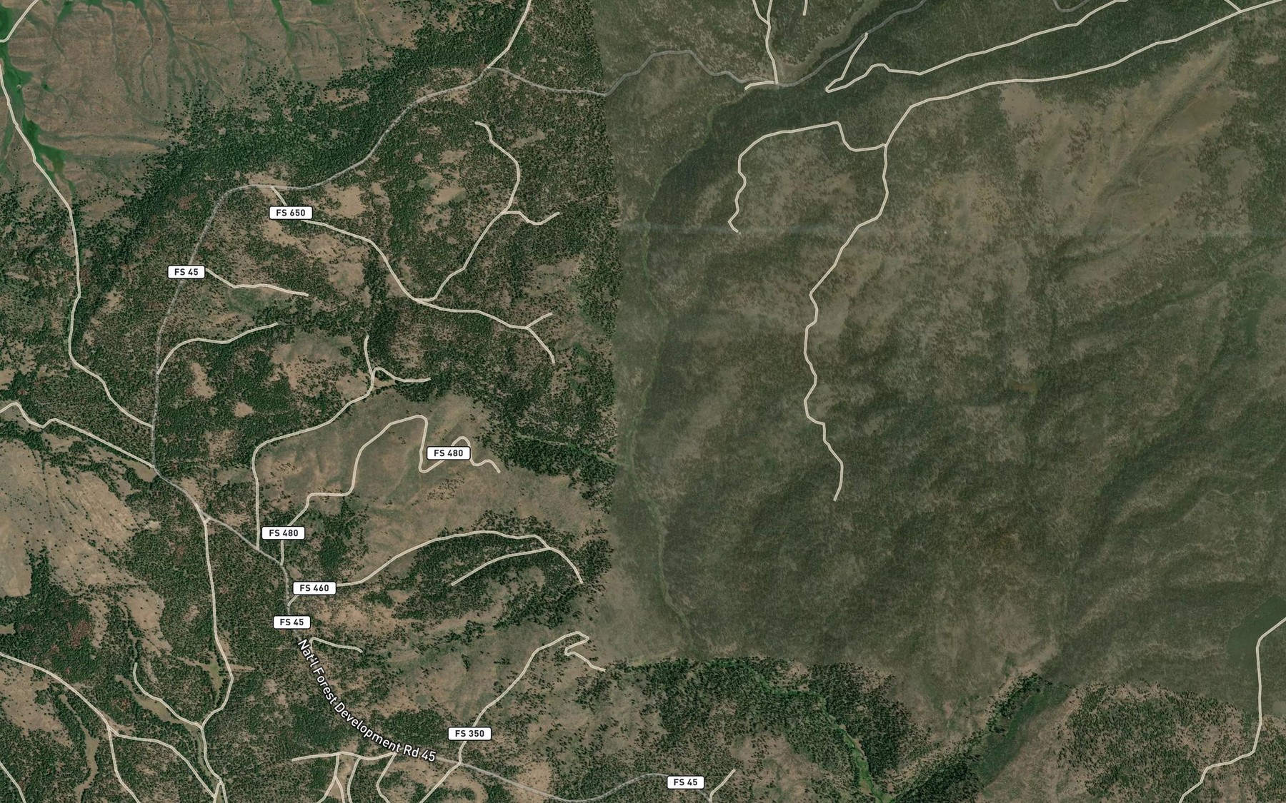 Satellite map of the Soda Spring