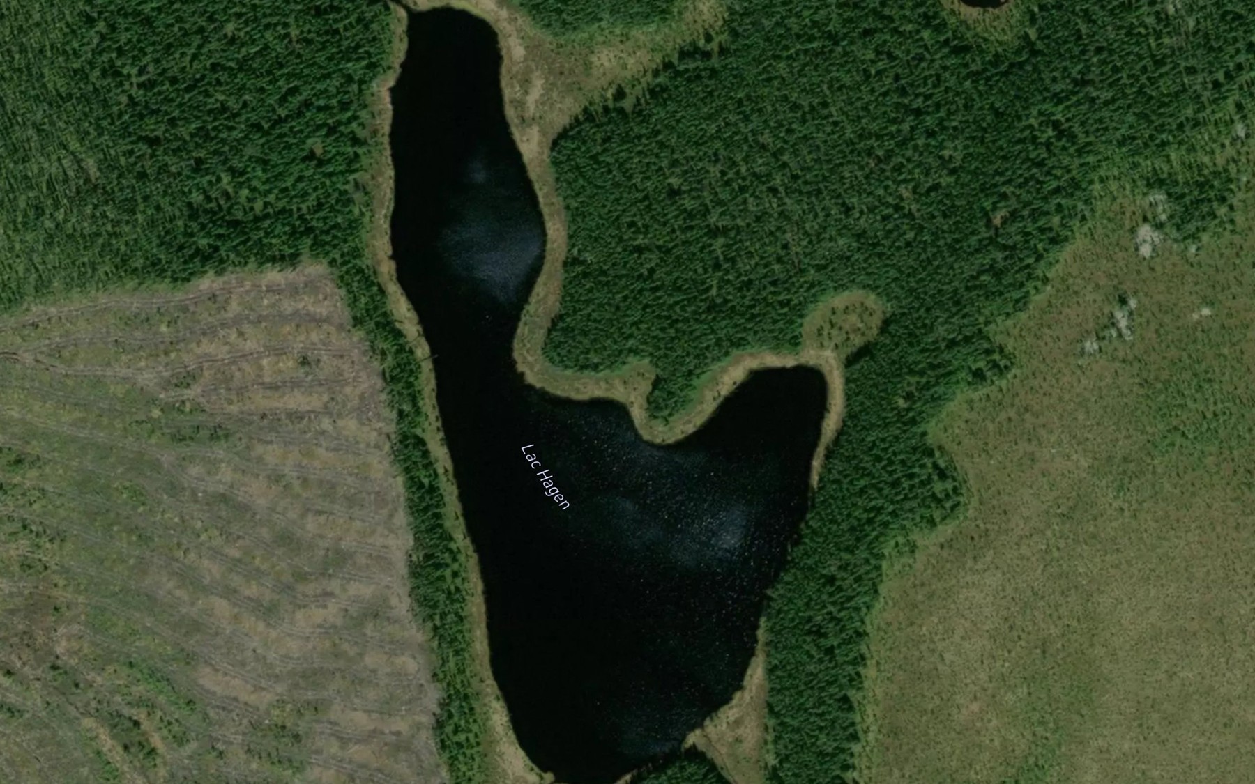 Satellite map of the Lac Hagen