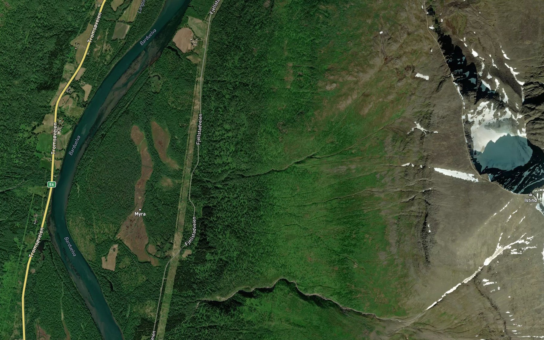 Satellite map of the Bjornslattbekken