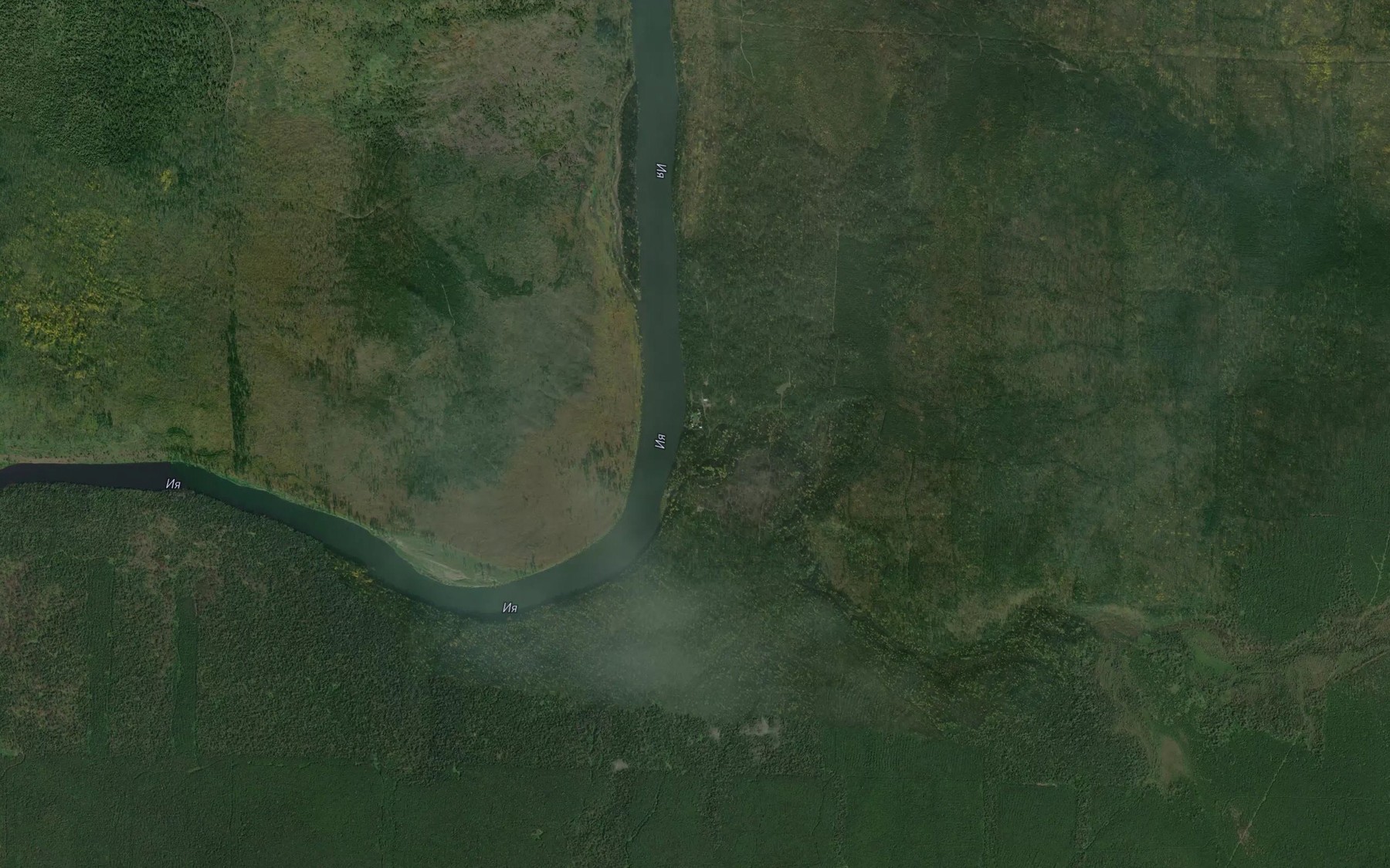 Satellite map of the Akhob'
