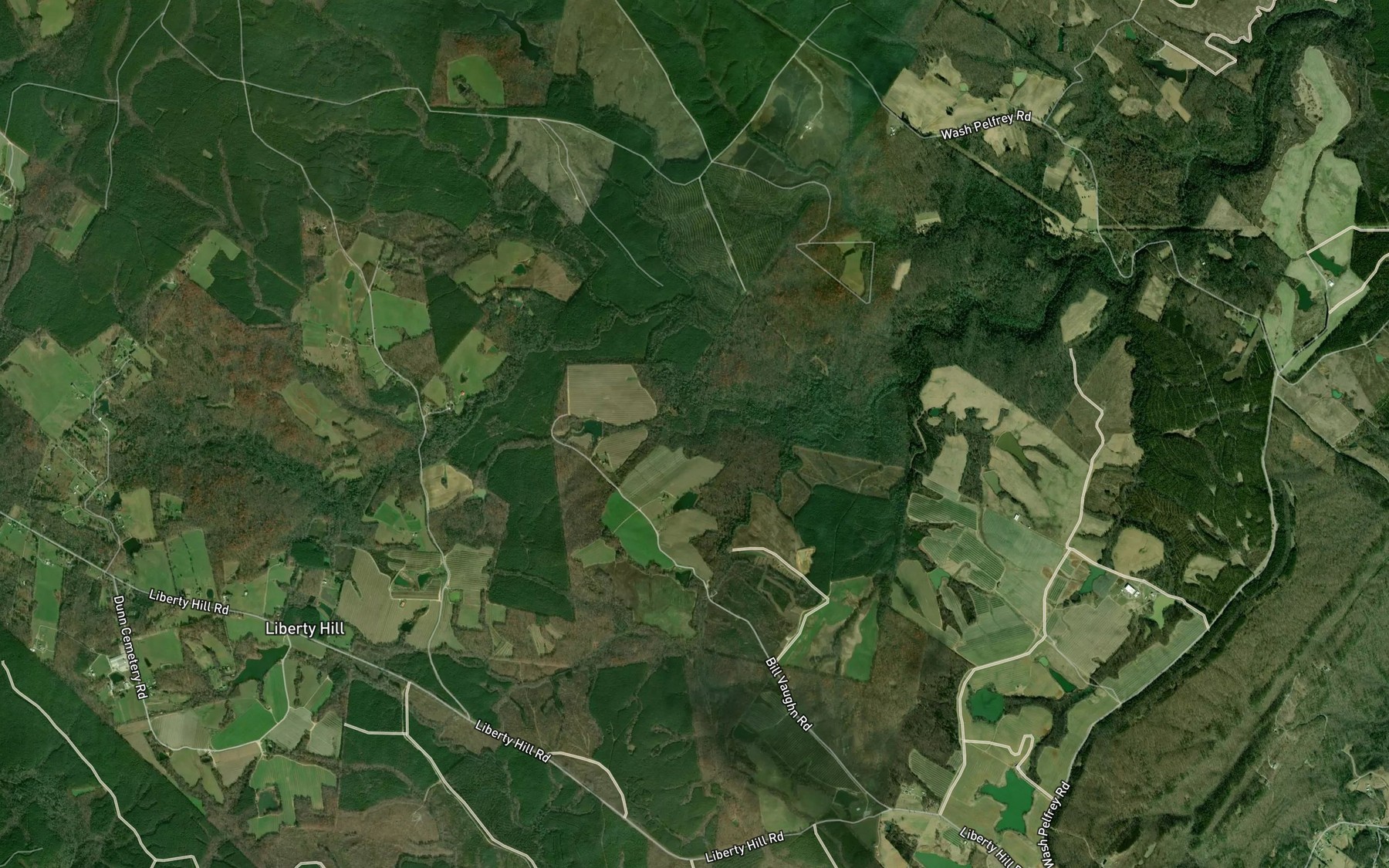 Satellite map of the Anderson Spring Branch