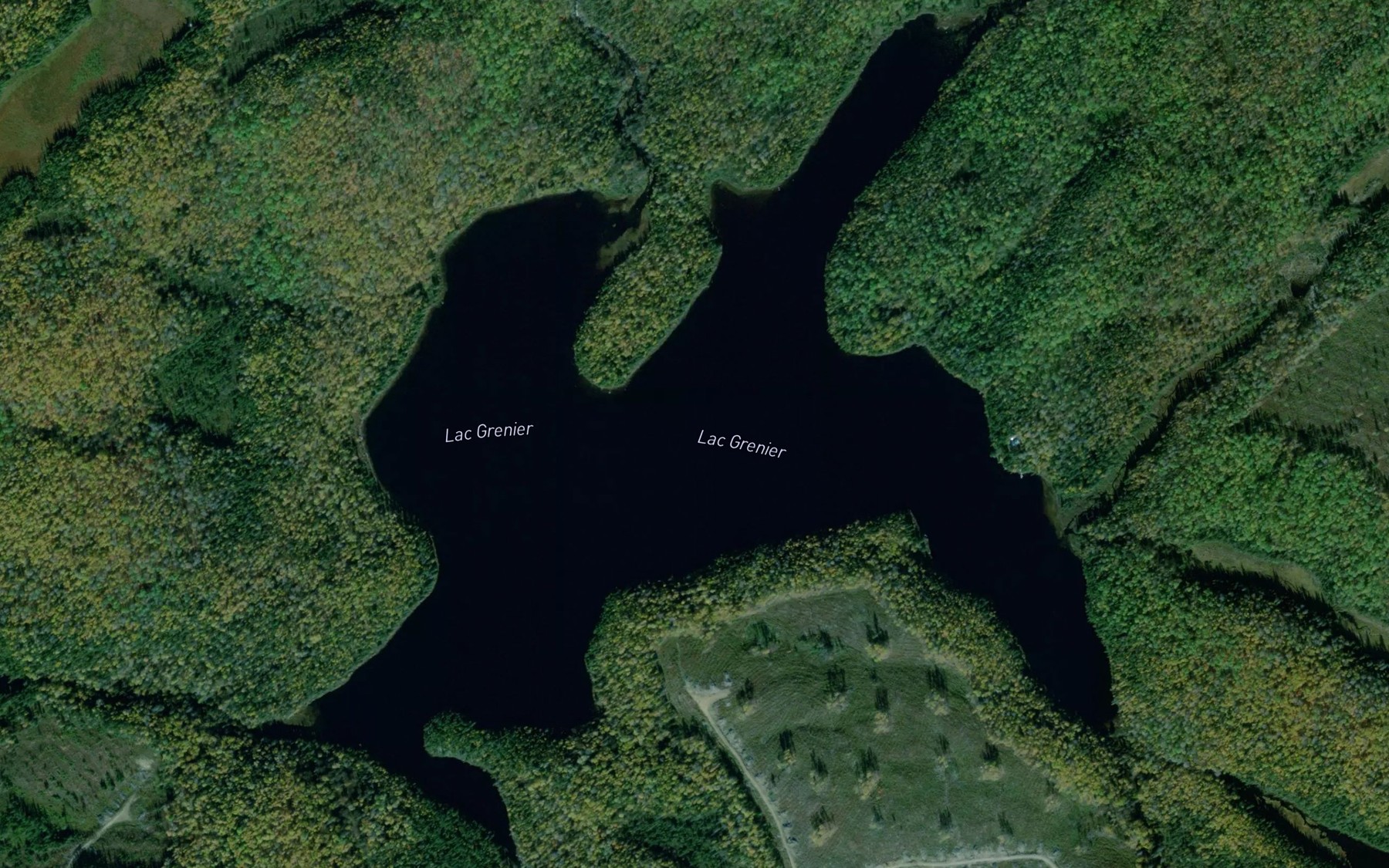 Satellite map of the Lac Grenier