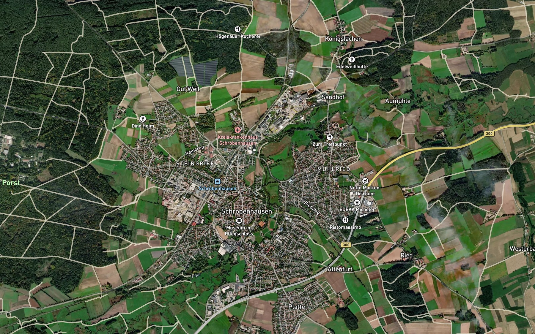 Satellite map of the Weilach