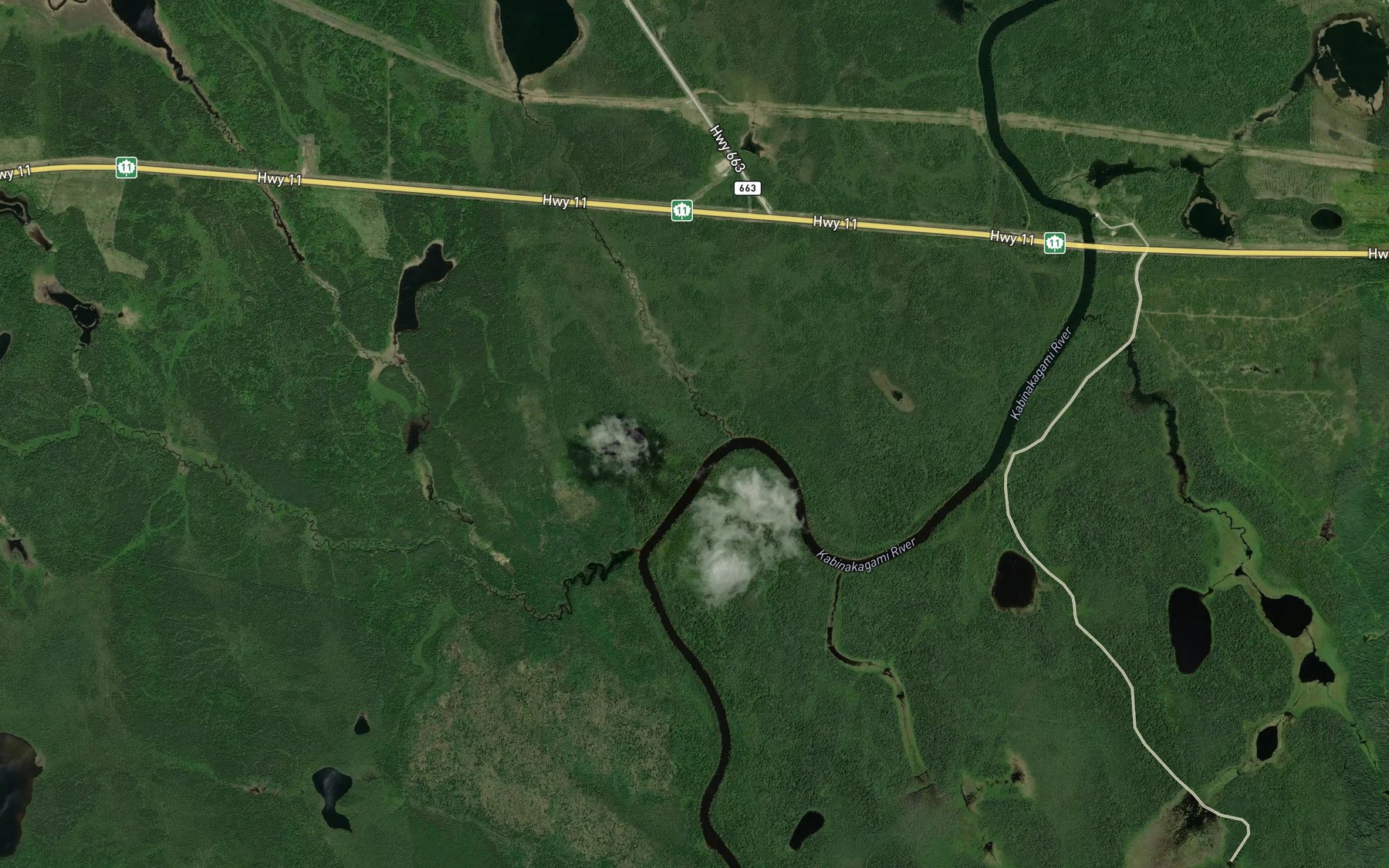 Satellite map of the Forde Creek