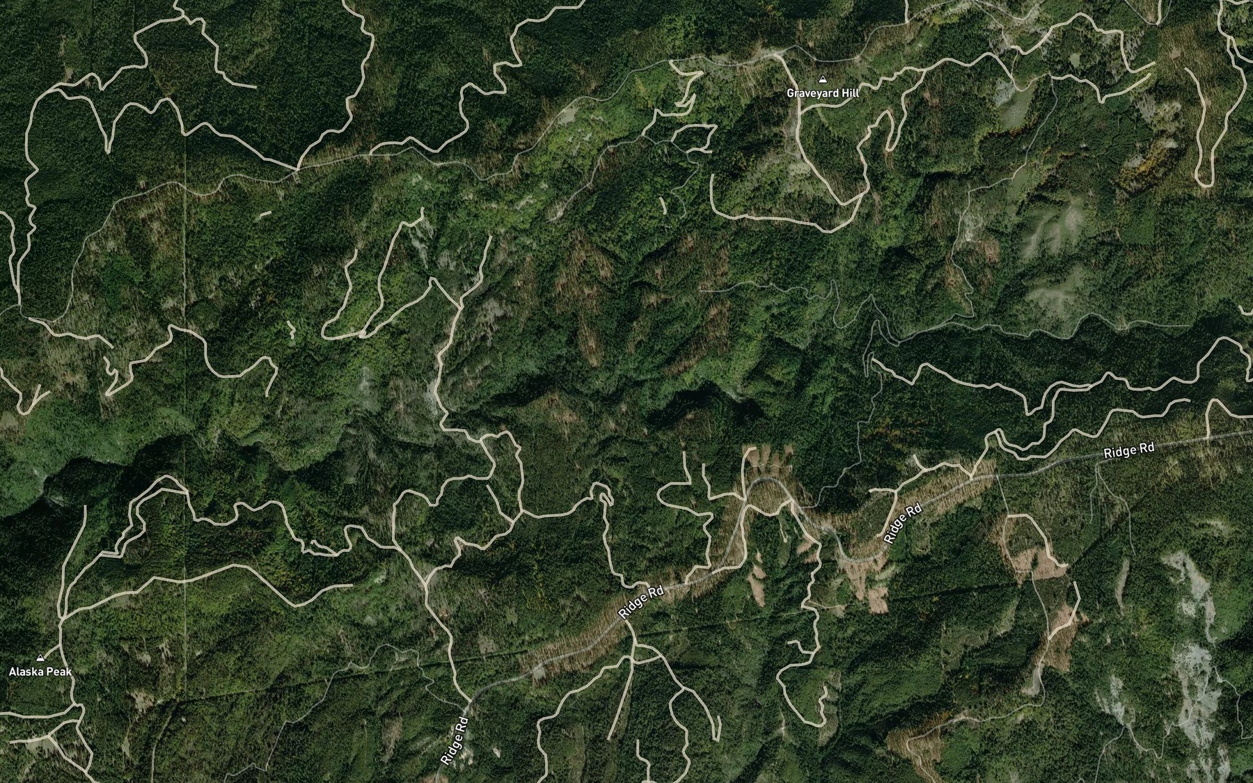 Satellite map of the Gale Creek