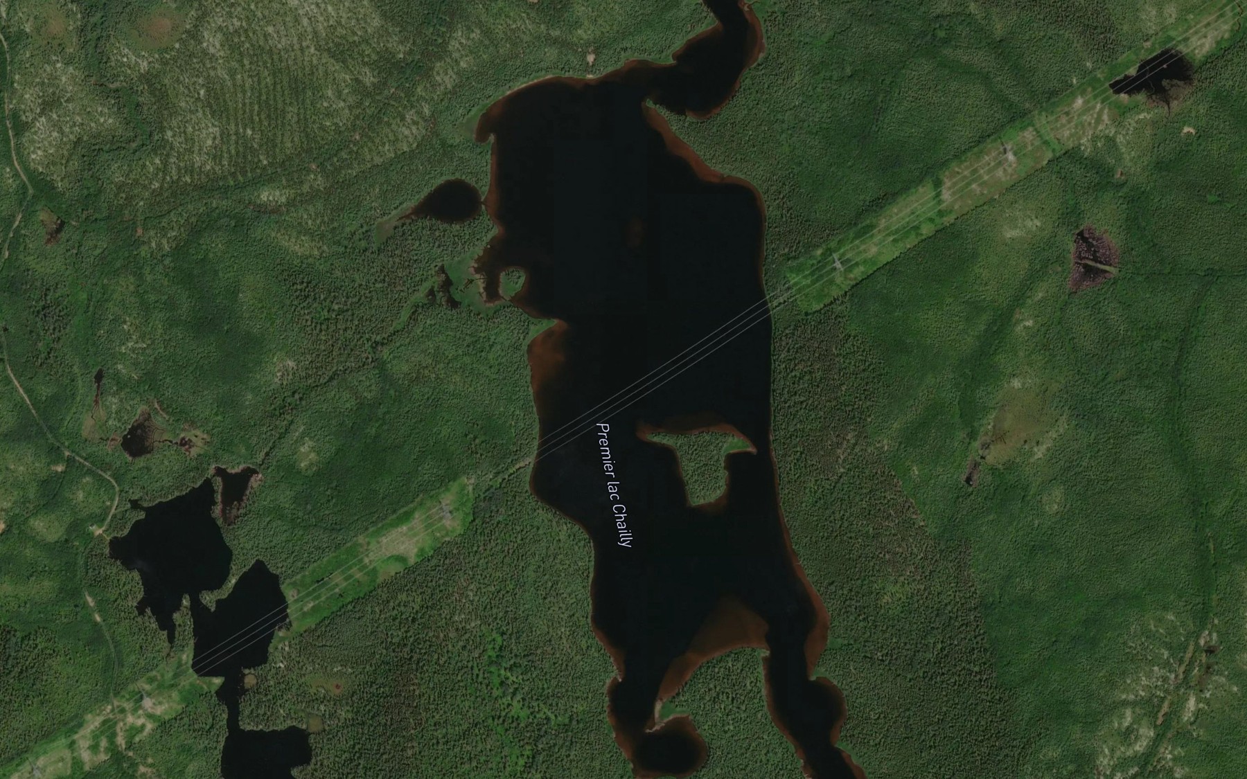 Satellite map of the Premier lac Chailly
