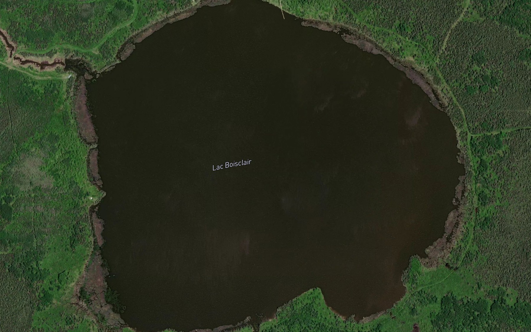 Satellite map of the Lac Boisclair