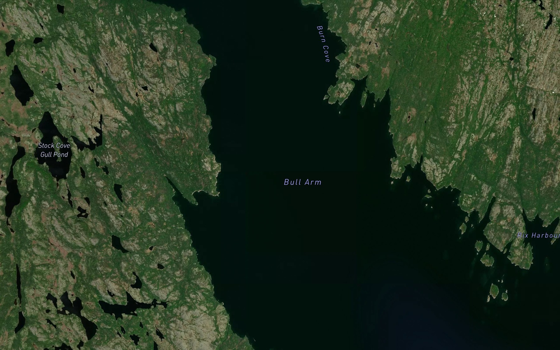 Satellite map of the Porcupine Reef