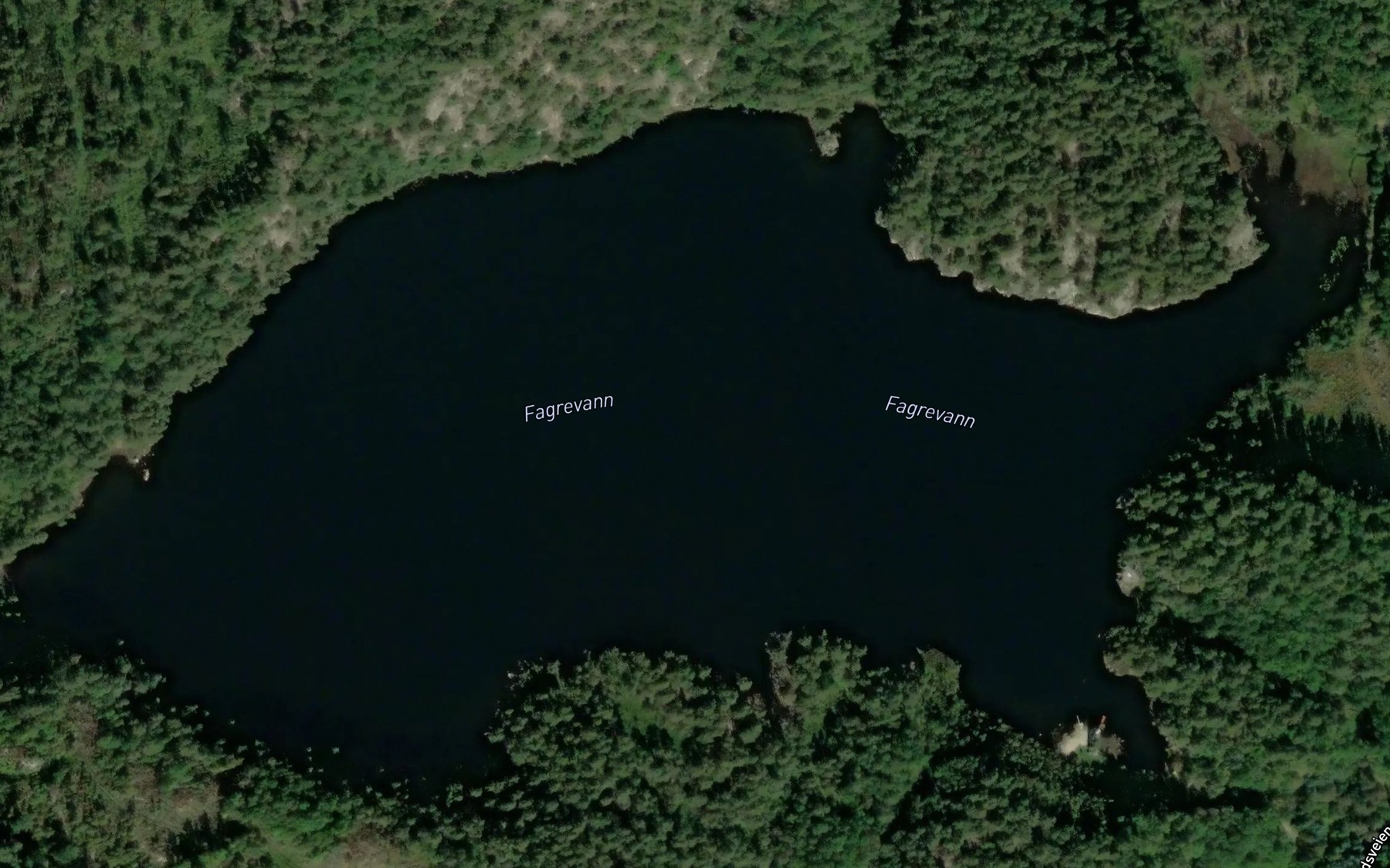 Satellite map of the Fagrevatnet