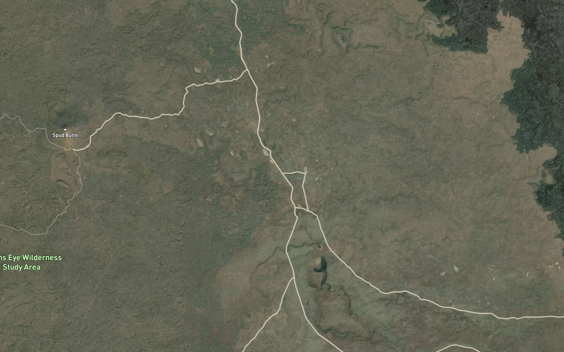 Satellite map of the Cut Off Reservoir