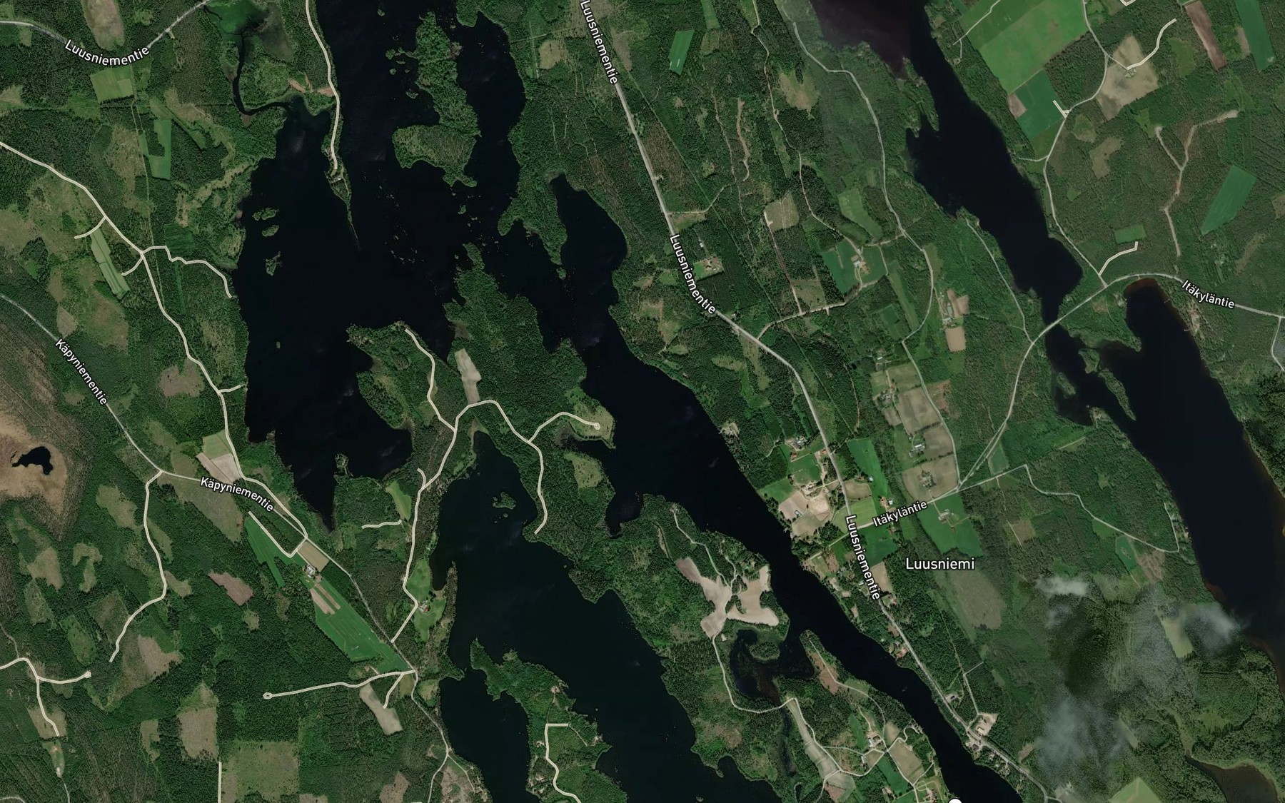 Satellite map of the Tervaselka