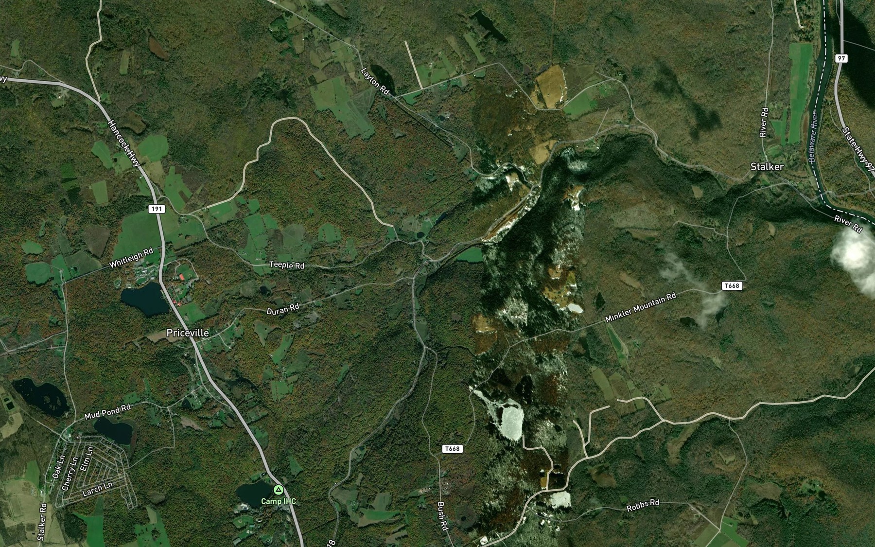 Satellite map of the Salt River Brook