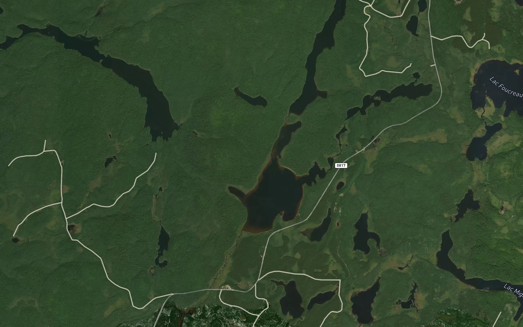 Satellite map of the Lac Soulevent