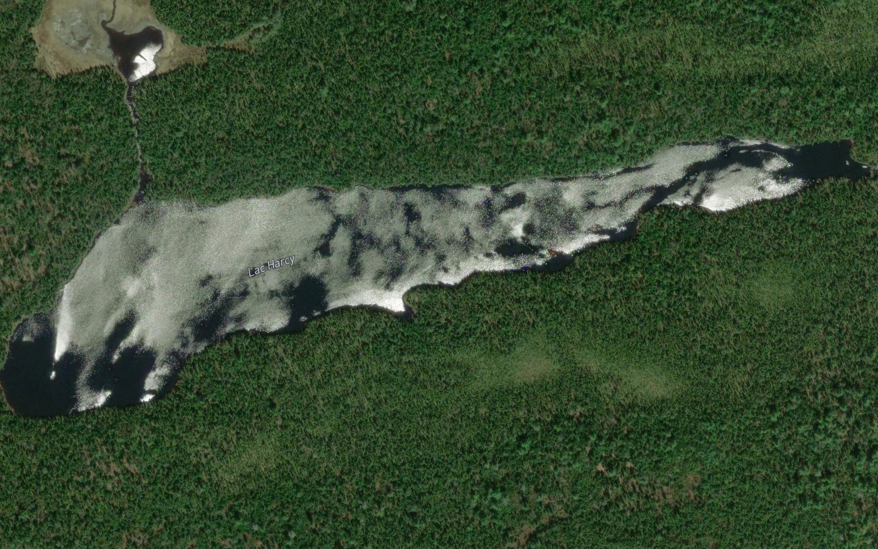Satellite map of the Lac Harcy