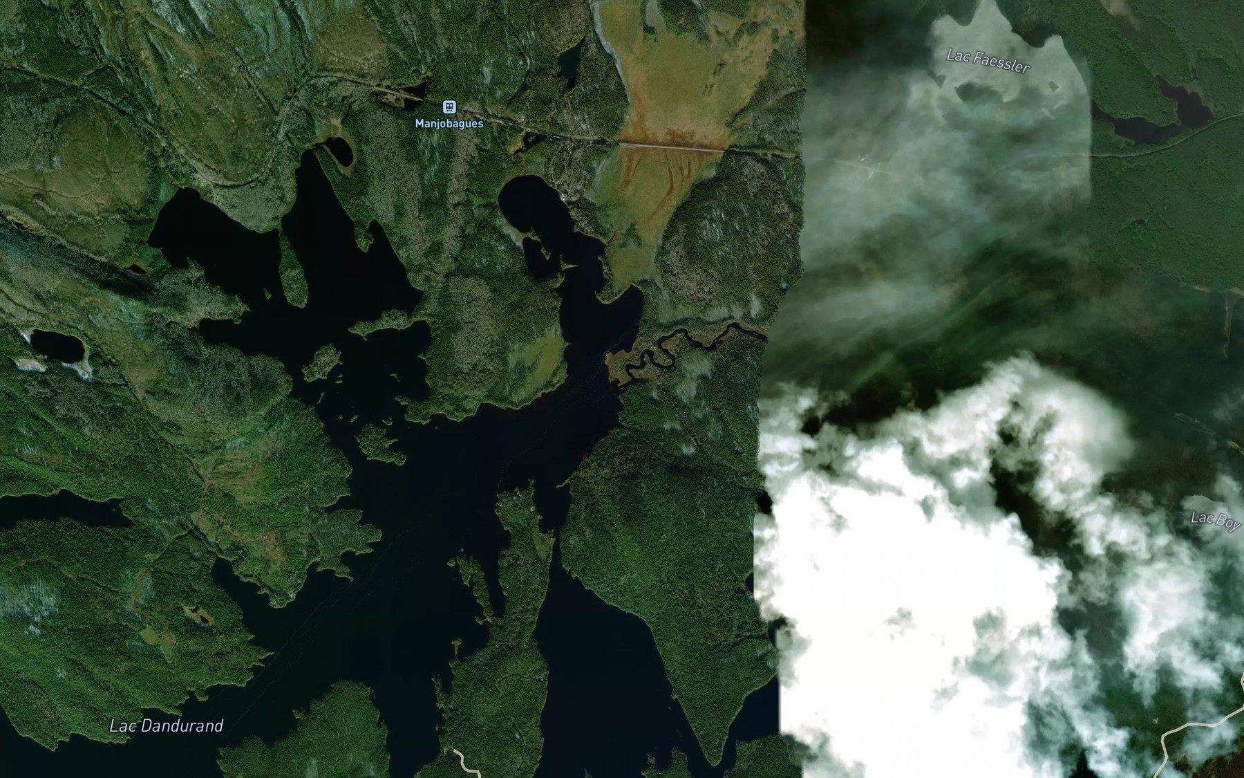 Satellite map of the Riviere Bellerive