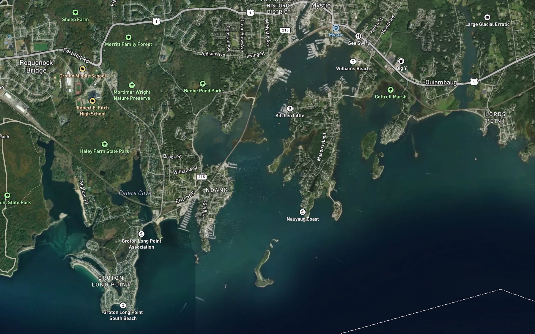 Satellite map of the Lobster Cove