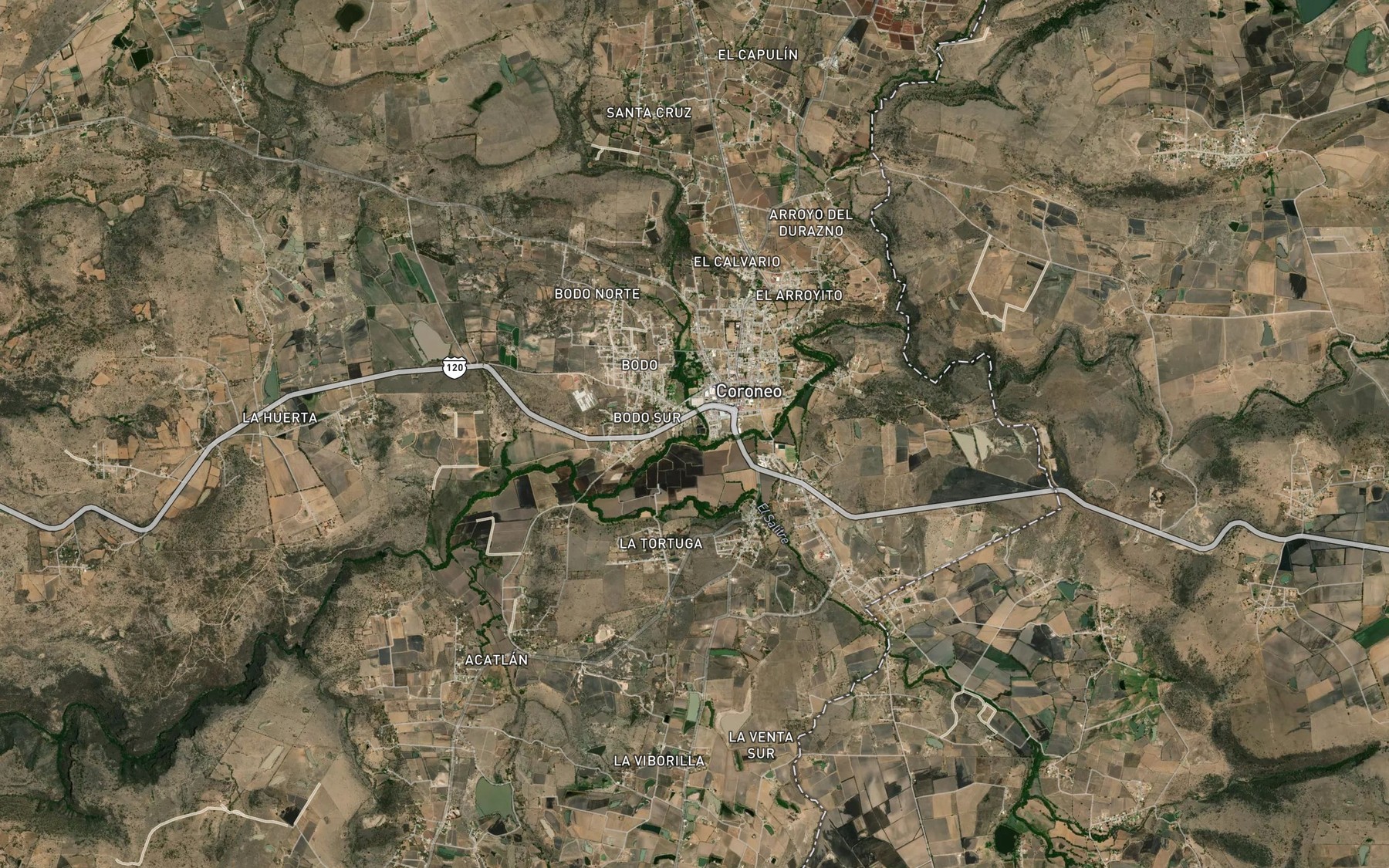 Satellite map of the Cebolletas