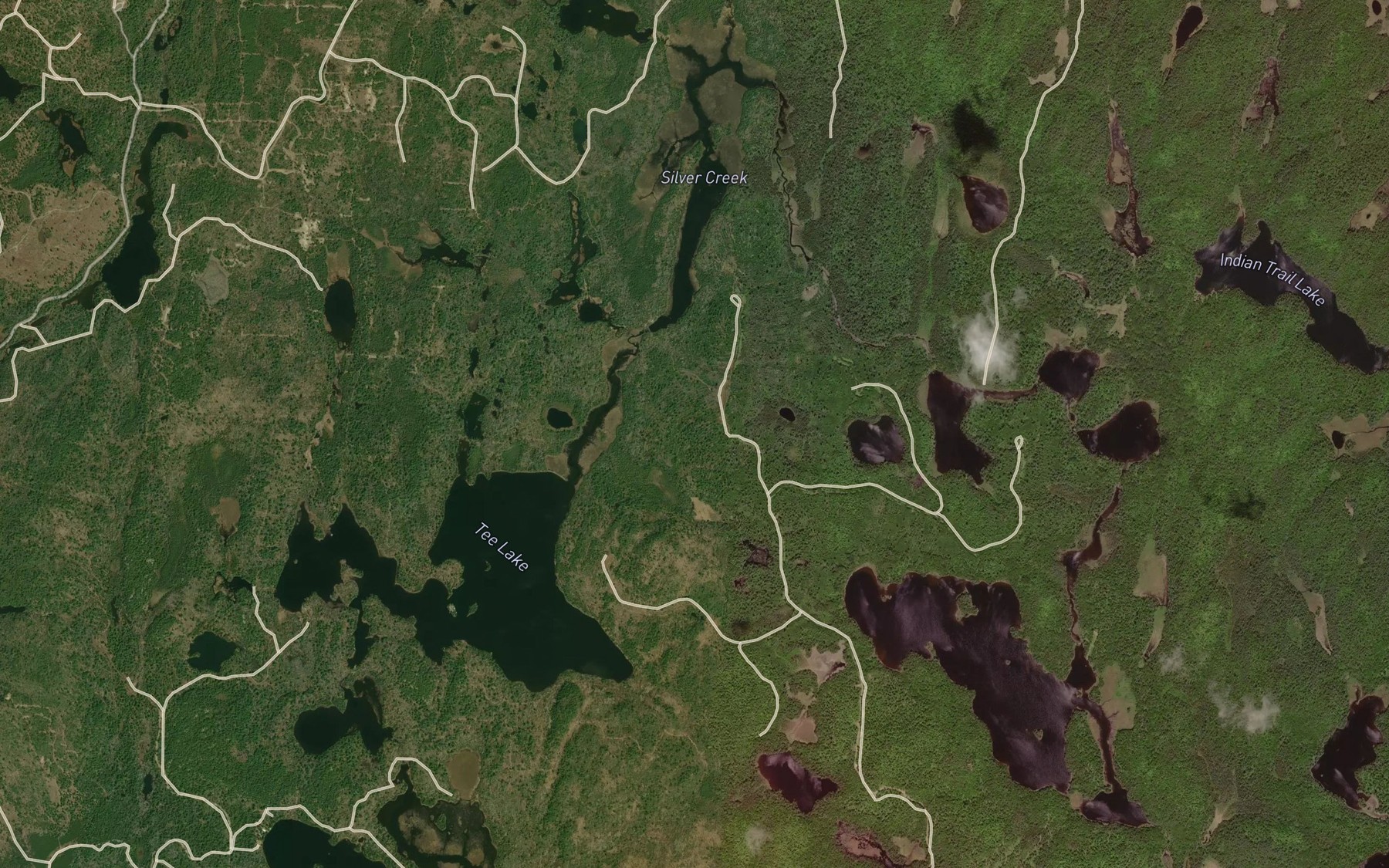 Satellite map of the North Silver Creek
