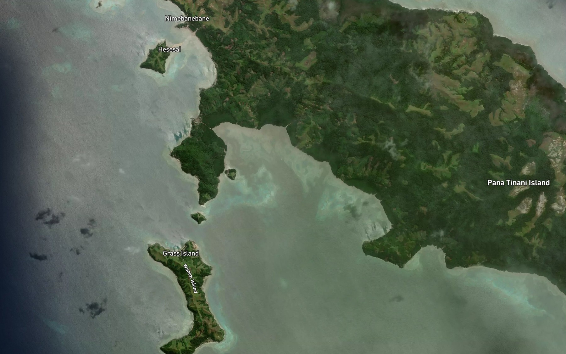 Satellite map of the Pudsey Rock
