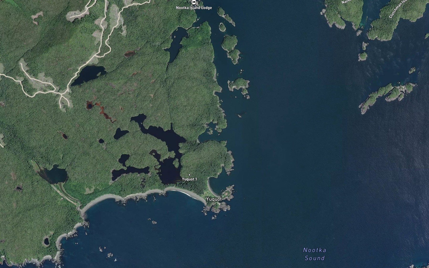 Satellite map of the Santa Gertrudis Cove