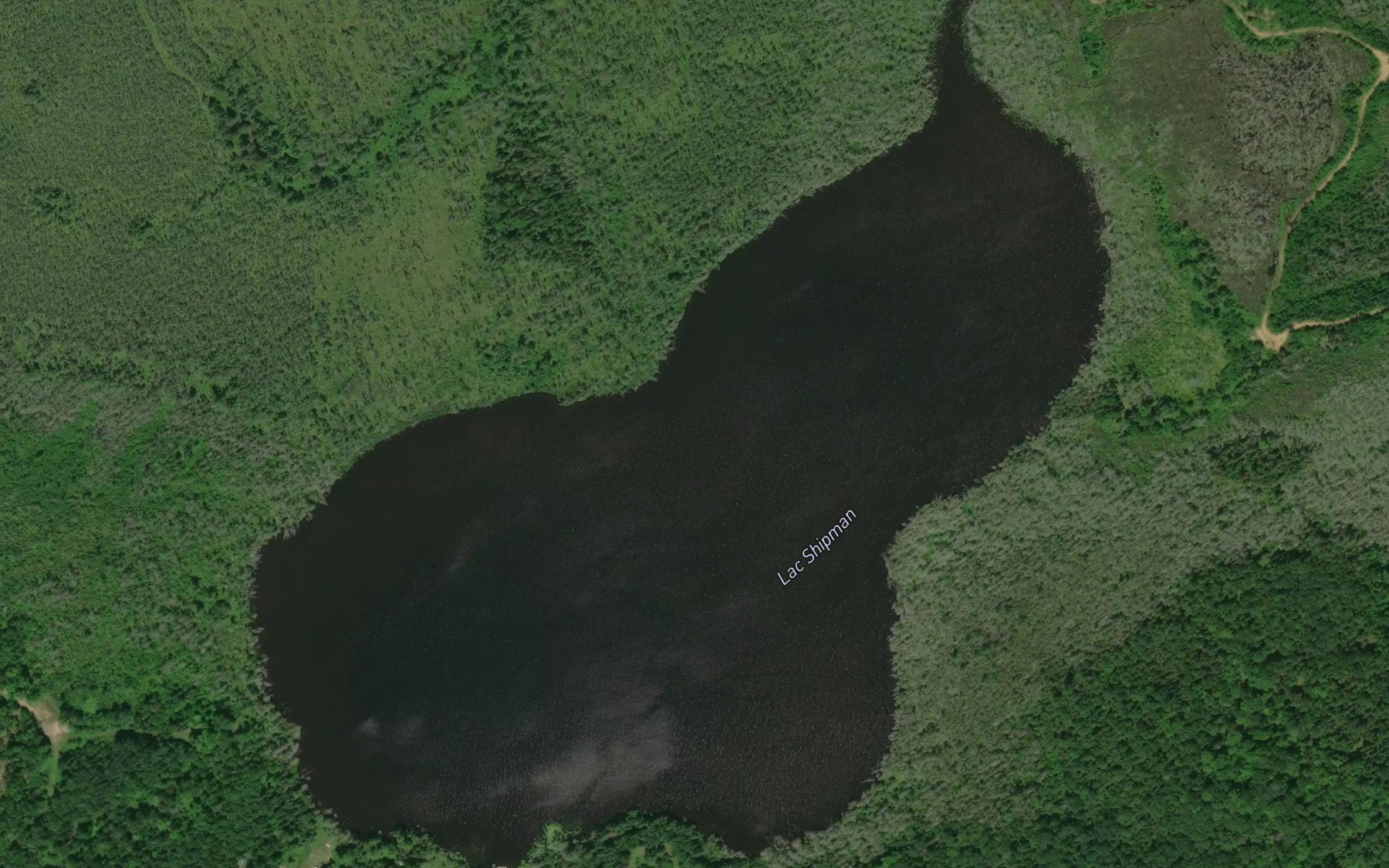 Satellite map of the Lac Shipman
