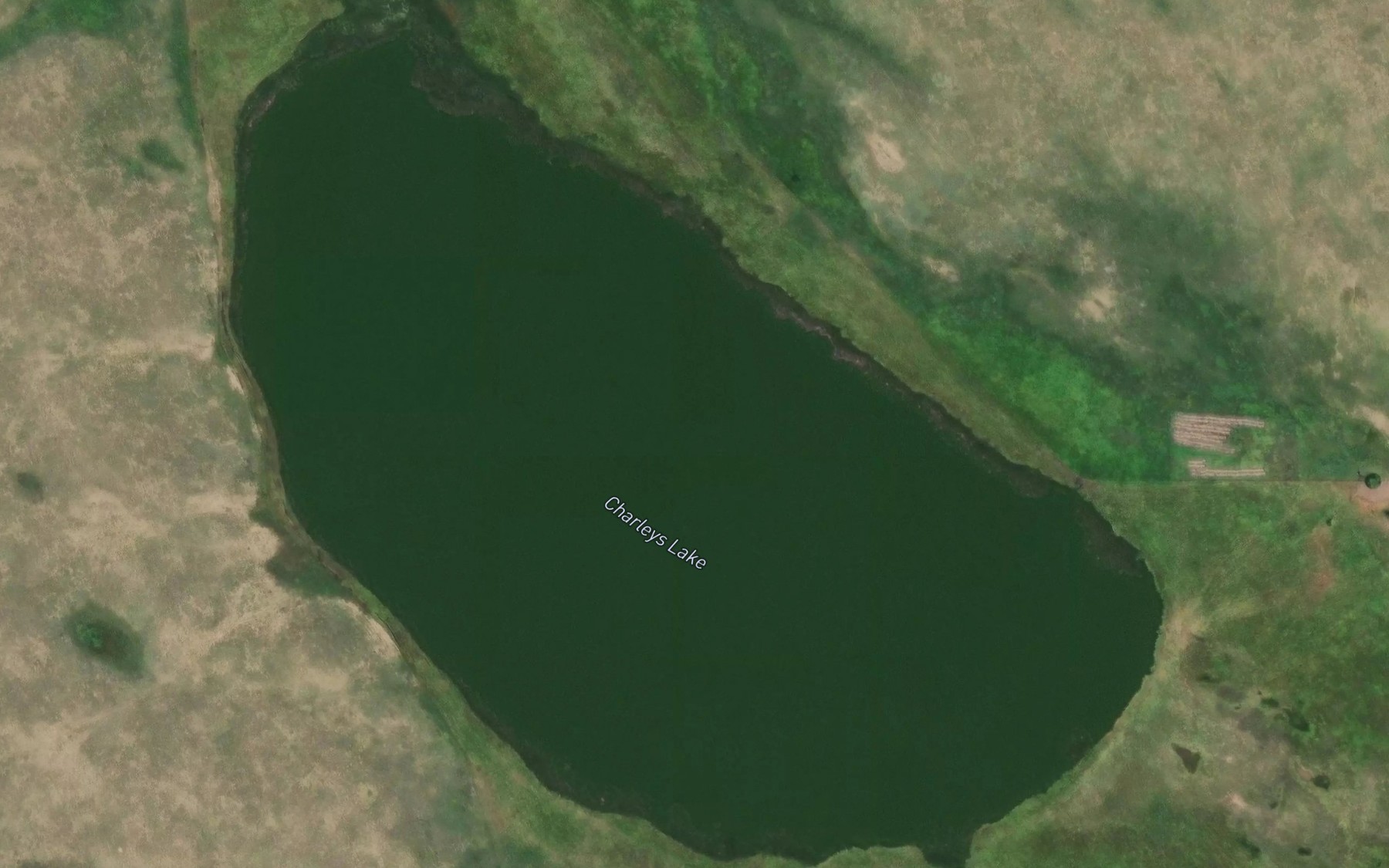 Satellite map of the Charleys Lake