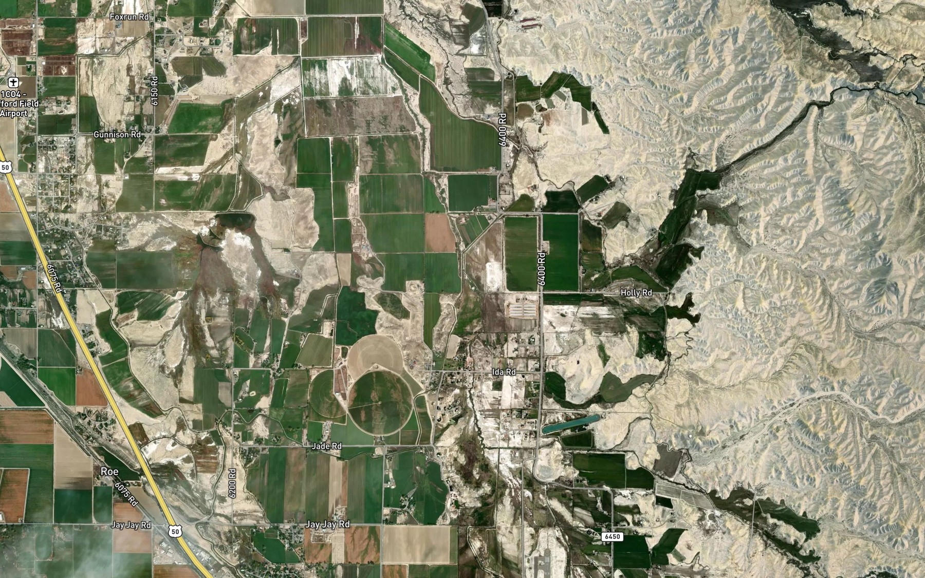Satellite map of the Selig Canal