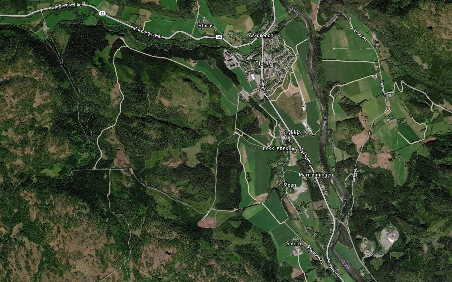 Satellite map of the Merkesbekken