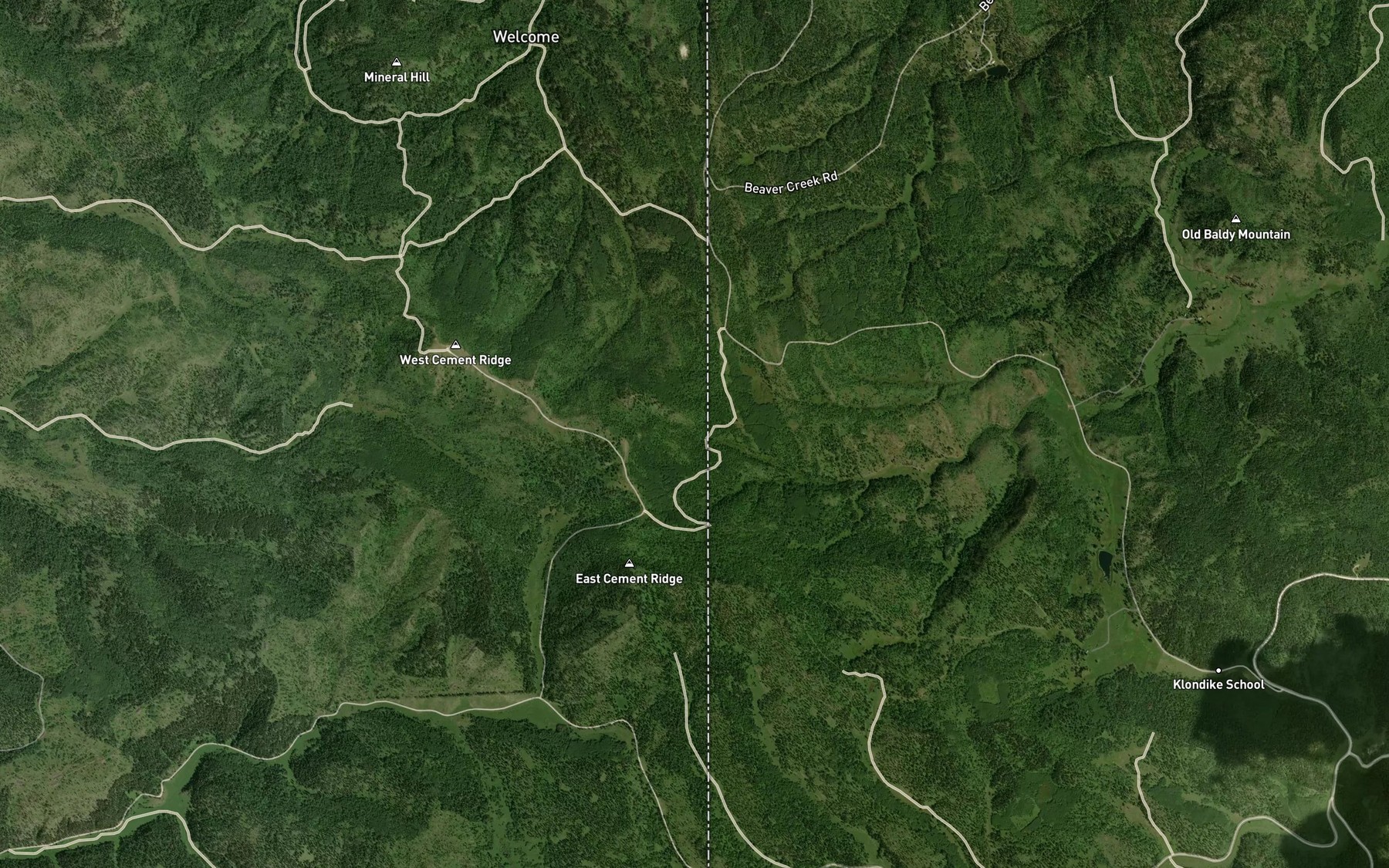 Satellite map of the Lone Grave Spring